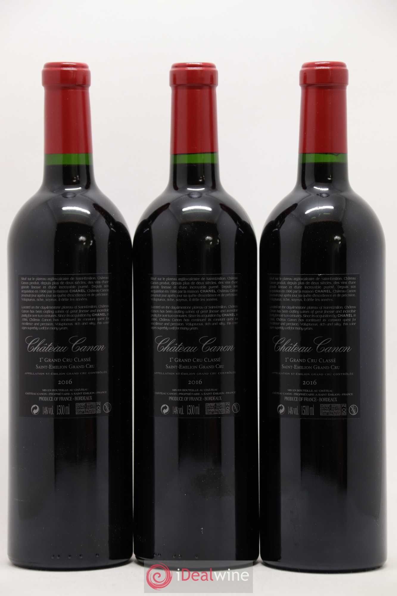 Château Canon 1er Grand Cru Classé B 2016 - Lot de 12 bouteilles - 6