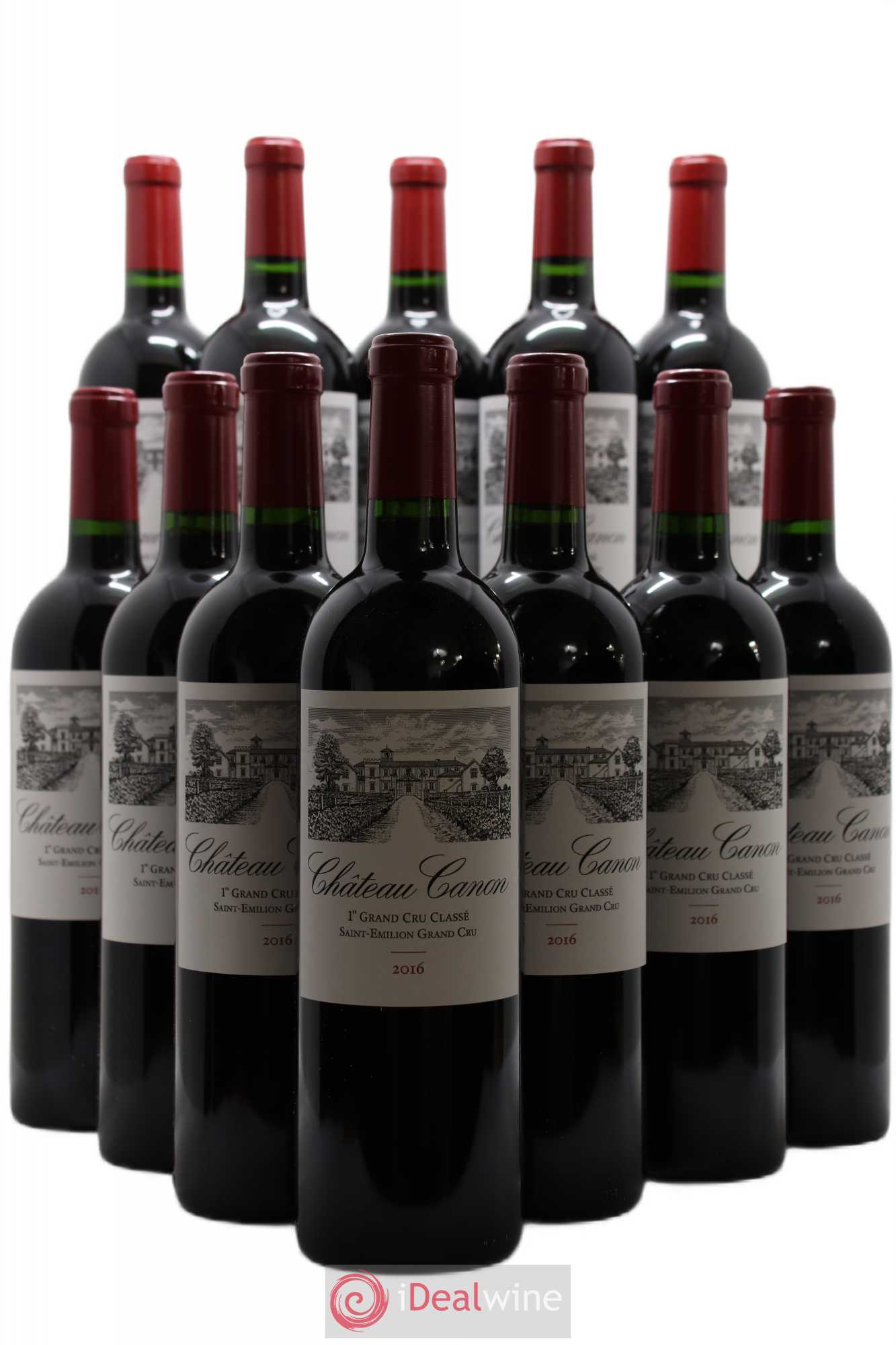 Château Canon 1er Grand Cru Classé B 2016 - Lot de 12 bouteilles - 0