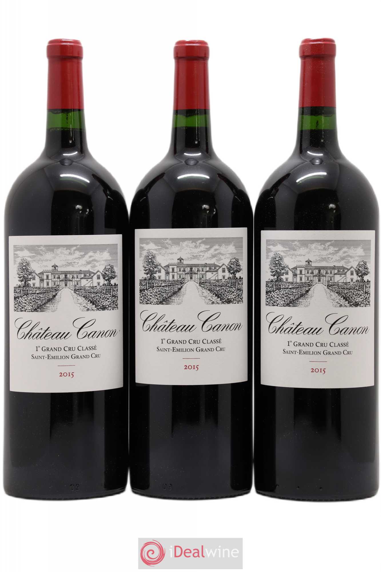 Château Canon 1er Grand Cru Classé B 2015 - Lot de 3 magnums - 0
