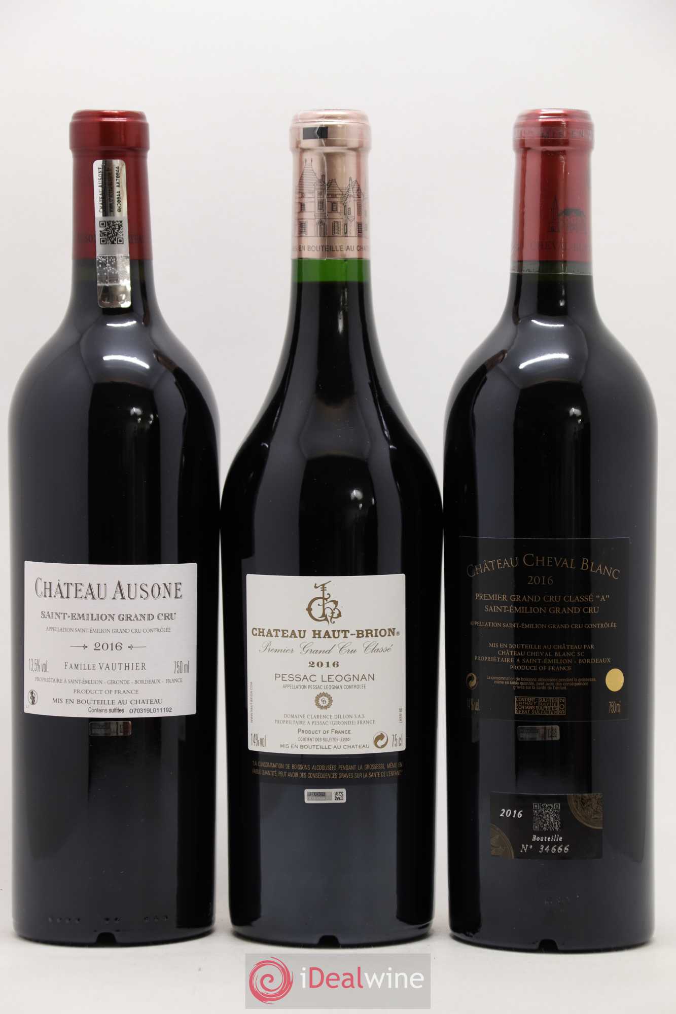 Caisse Collection Duclot Margaux,Yquem, Pétrus, Mission Haut Brion, Mouton Rothschild, Lafite Rothschild, Ausone, Haut Brion, Cheval Blanc 2016 - Posten von 9 Flaschen - 4