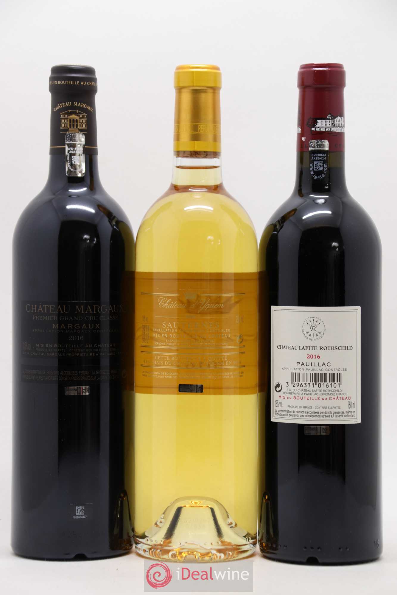 Caisse Collection Duclot Margaux,Yquem, Pétrus, Mission Haut Brion, Mouton Rothschild, Lafite Rothschild, Ausone, Haut Brion, Cheval Blanc 2016 - Posten von 9 Flaschen - 6