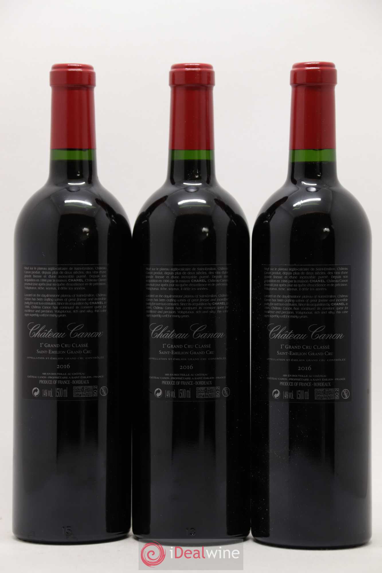 Château Canon 1er Grand Cru Classé B 2016 - Lot de 12 bouteilles - 2