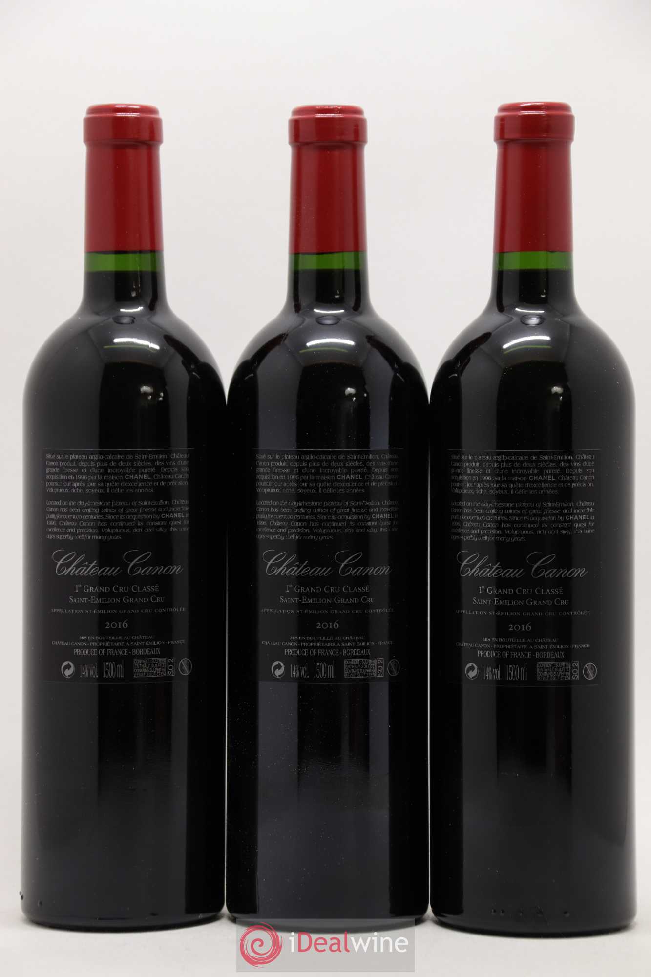 Château Canon 1er Grand Cru Classé B 2016 - Lot de 12 bouteilles - 6
