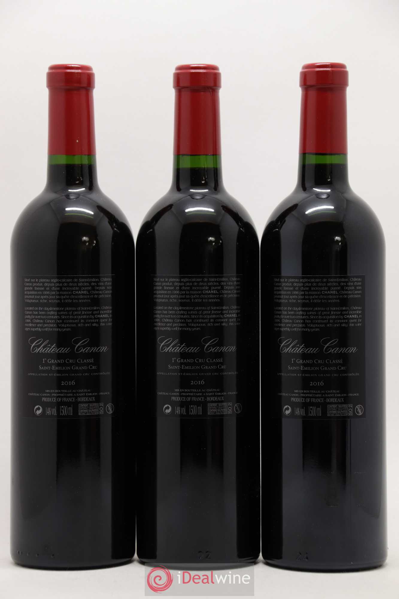 Château Canon 1er Grand Cru Classé B 2016 - Lot de 12 bouteilles - 8