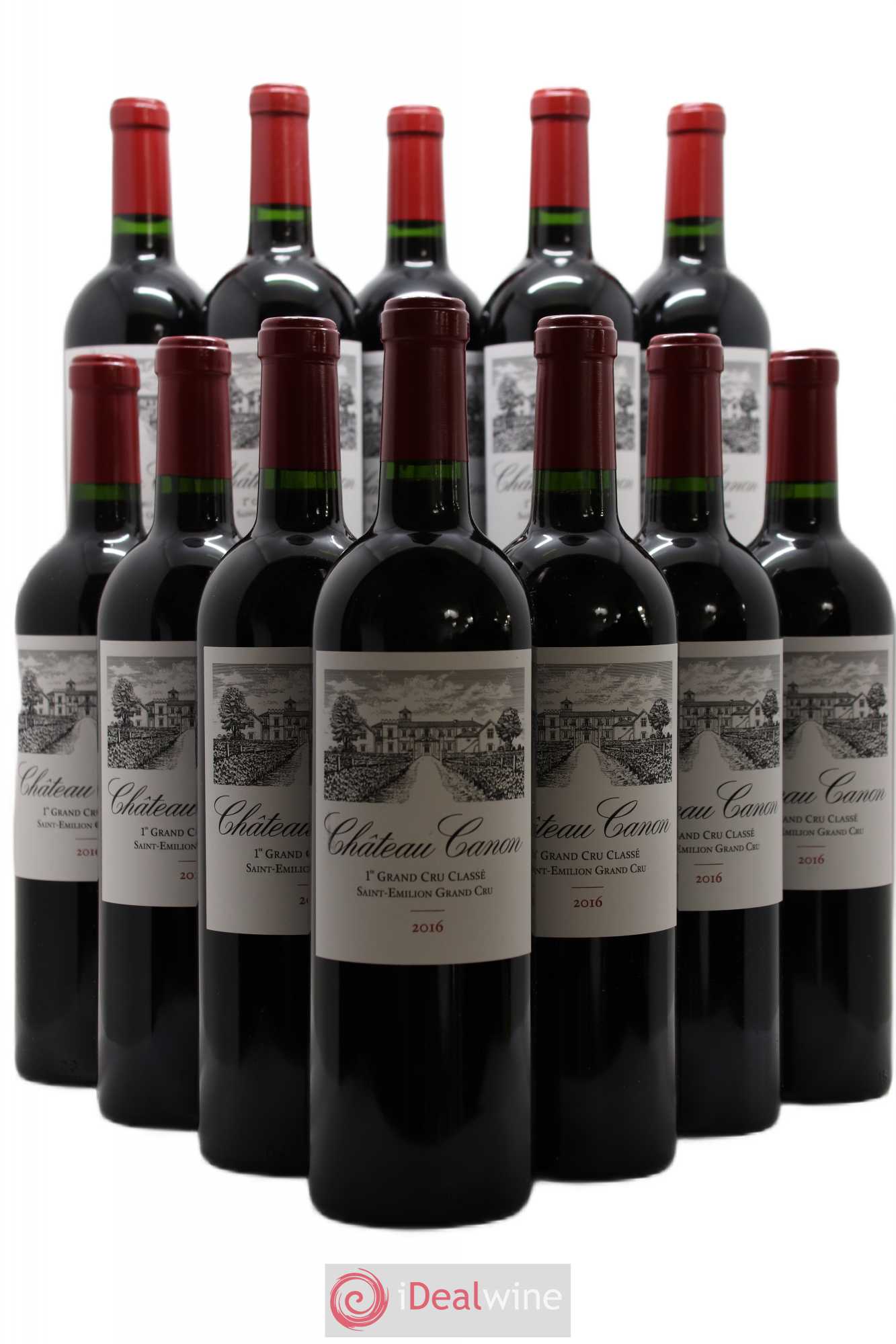 Château Canon 1er Grand Cru Classé B 2016 - Lot de 12 bouteilles - 0
