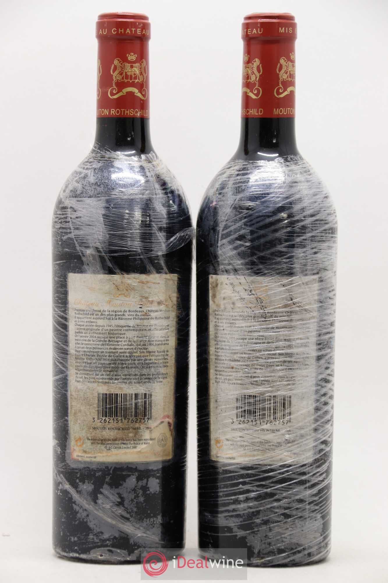 Château Mouton Rothschild 1er Grand Cru Classé 2004 - Lot de 2 bouteilles - 1