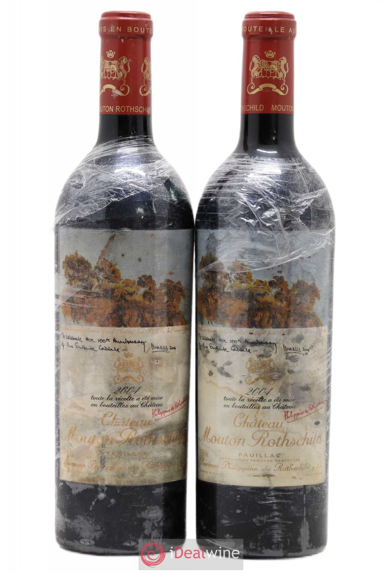 Château Mouton Rothschild 1er Grand Cru Classé 2004 - Lot de 2 bouteilles - 0