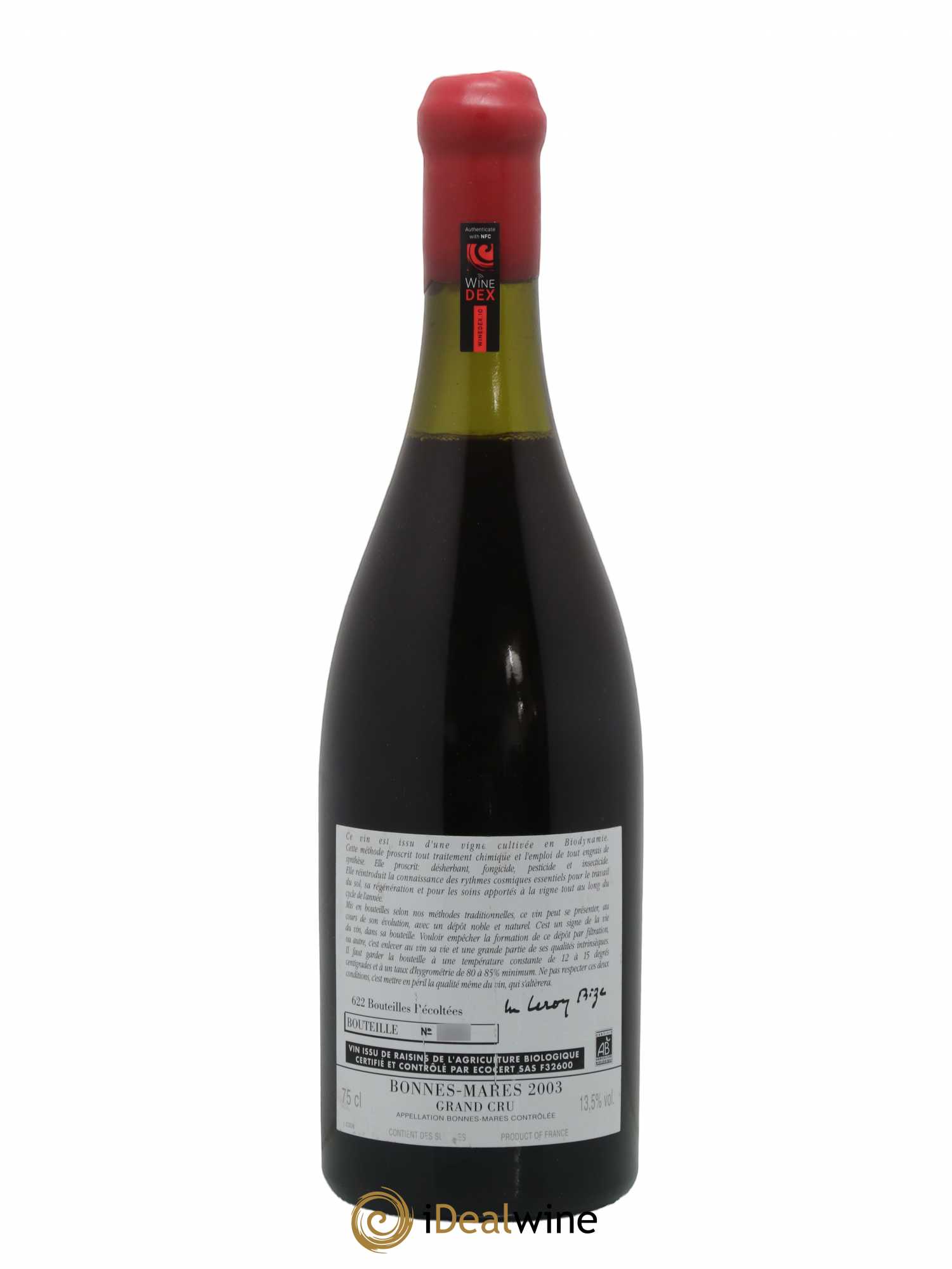 Bonnes-Mares Grand Cru d'Auvenay (Domaine) 2003 - Lot de 1 bouteille - 1