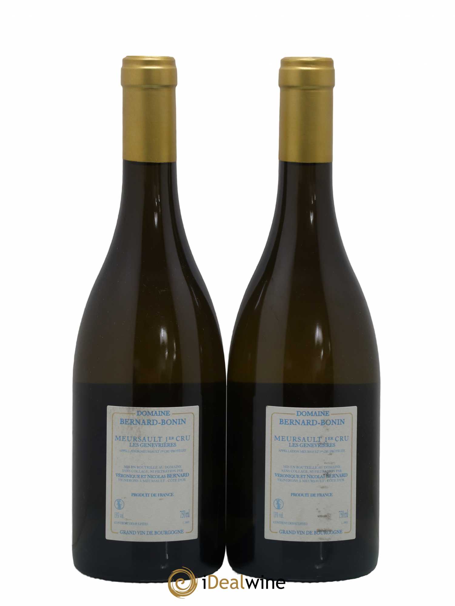 Meursault 1er Cru Les Genevrières Bernard Bonin 2018 - Lot de 2 bouteilles - 1