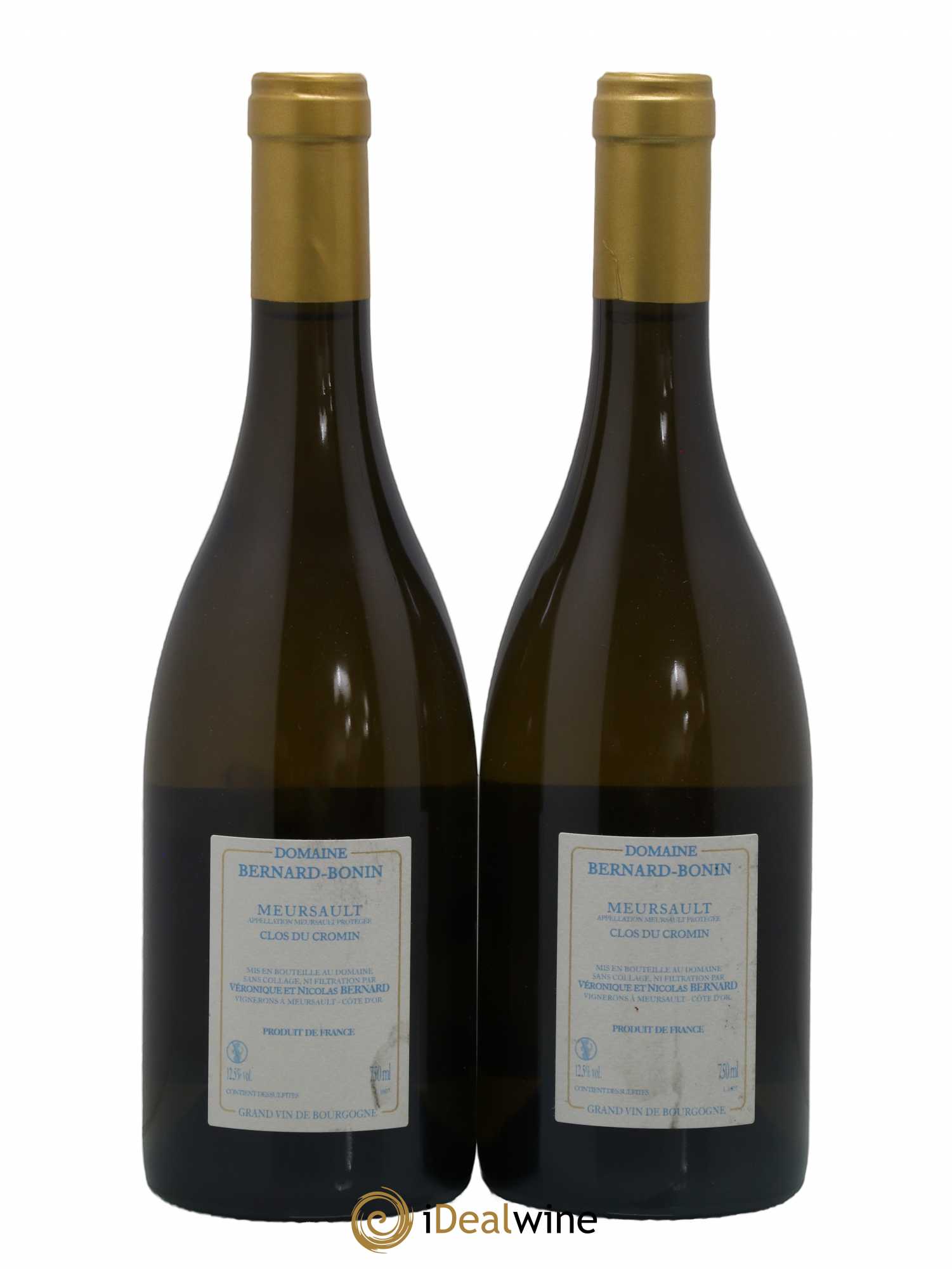 Meursault Clos du Cromin Bernard Bonin Le Pré de Manche 2018 - Lot de 2 bouteilles - 1