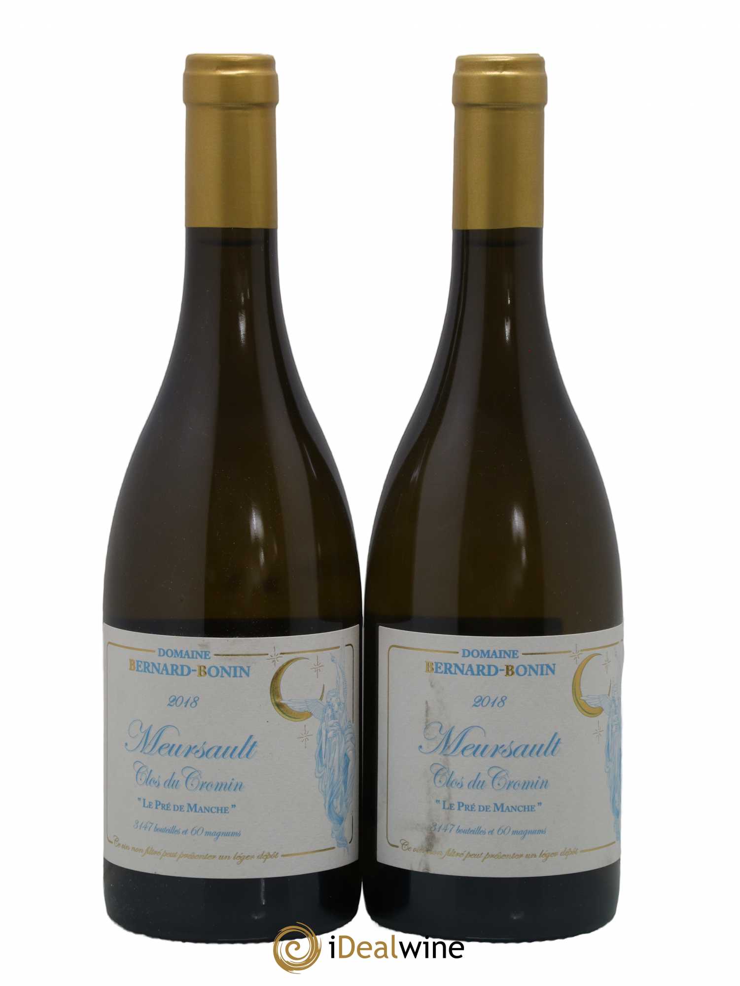 Meursault Clos du Cromin Bernard Bonin Le Pré de Manche 2018 - Lot de 2 bouteilles - 0