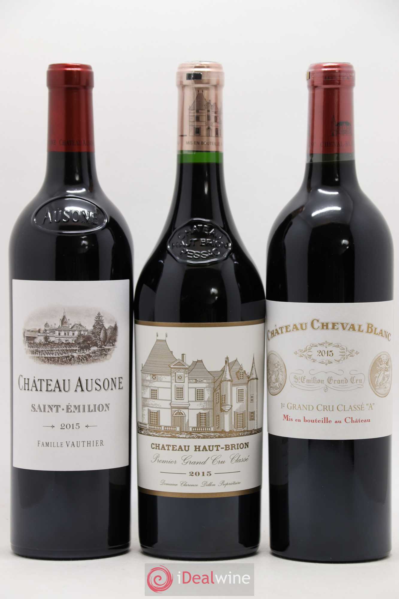Caisse Collection Duclot Margaux,Yquem, Pétrus, Mission Haut Brion, Mouton Rothschild, Lafite Rothschild, Ausone, Haut Brion, Cheval Blanc 2015 - Posten von 9 Flaschen - 3
