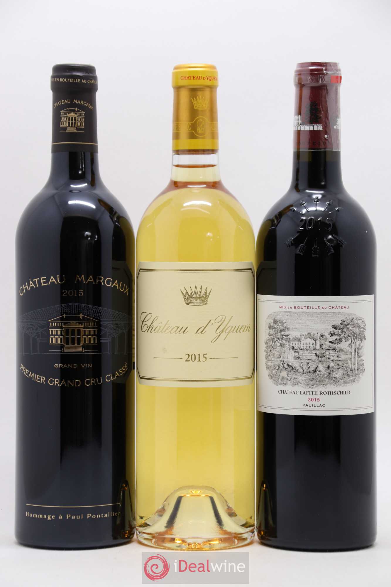 Caisse Collection Duclot Margaux,Yquem, Pétrus, Mission Haut Brion, Mouton Rothschild, Lafite Rothschild, Ausone, Haut Brion, Cheval Blanc 2015 - Posten von 9 Flaschen - 5