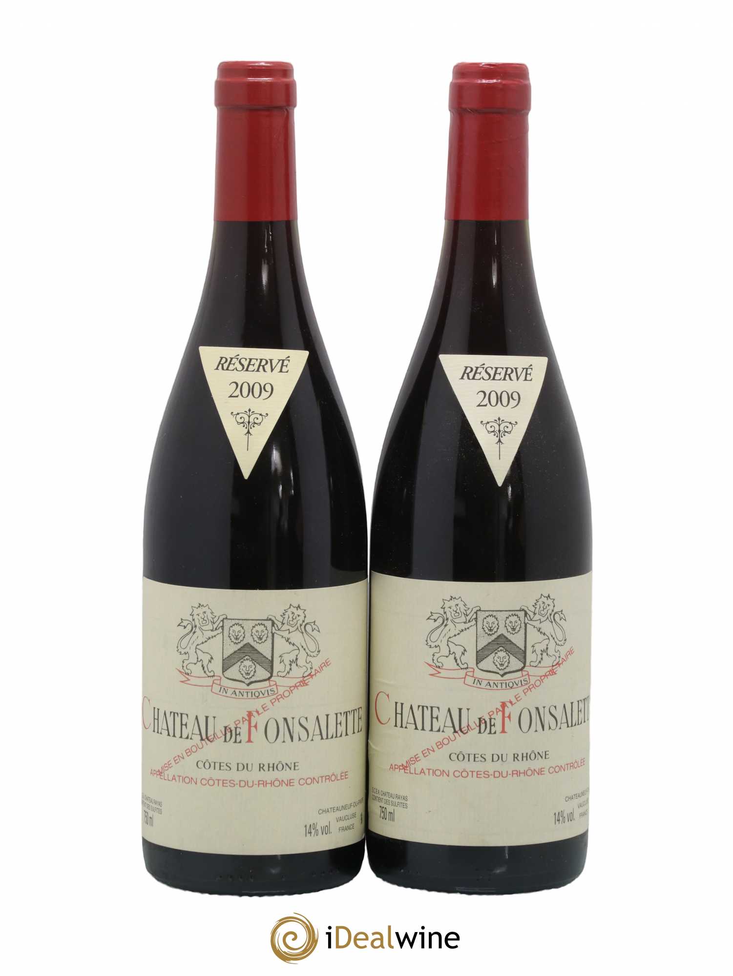 Côtes-du-Rhône Château de Fonsalette Emmanuel Reynaud 2009 - Lot de 3 bouteilles - 0