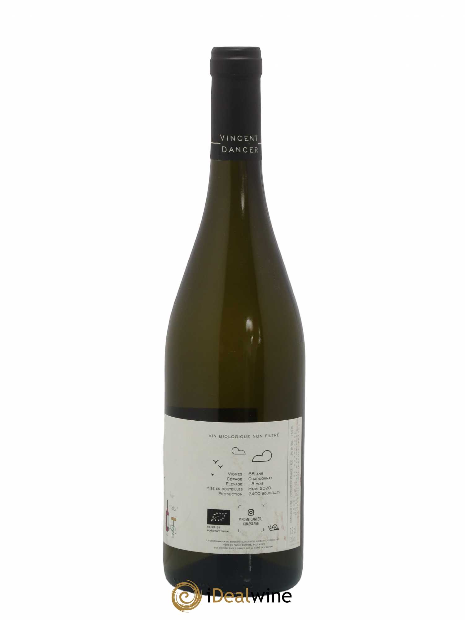 Chassagne-Montrachet 1er Cru (Morgeot) Tête du Clos Vincent Dancer 2018 - Lot de 1 bouteille - 1