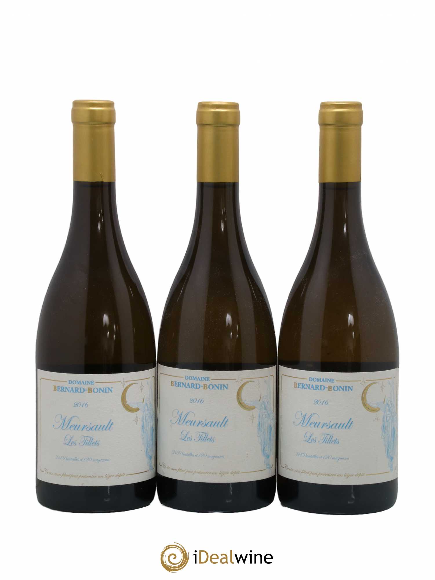 Meursault Les Tillets Bernard Bonin 2016 - Lot de 3 bouteilles - 0