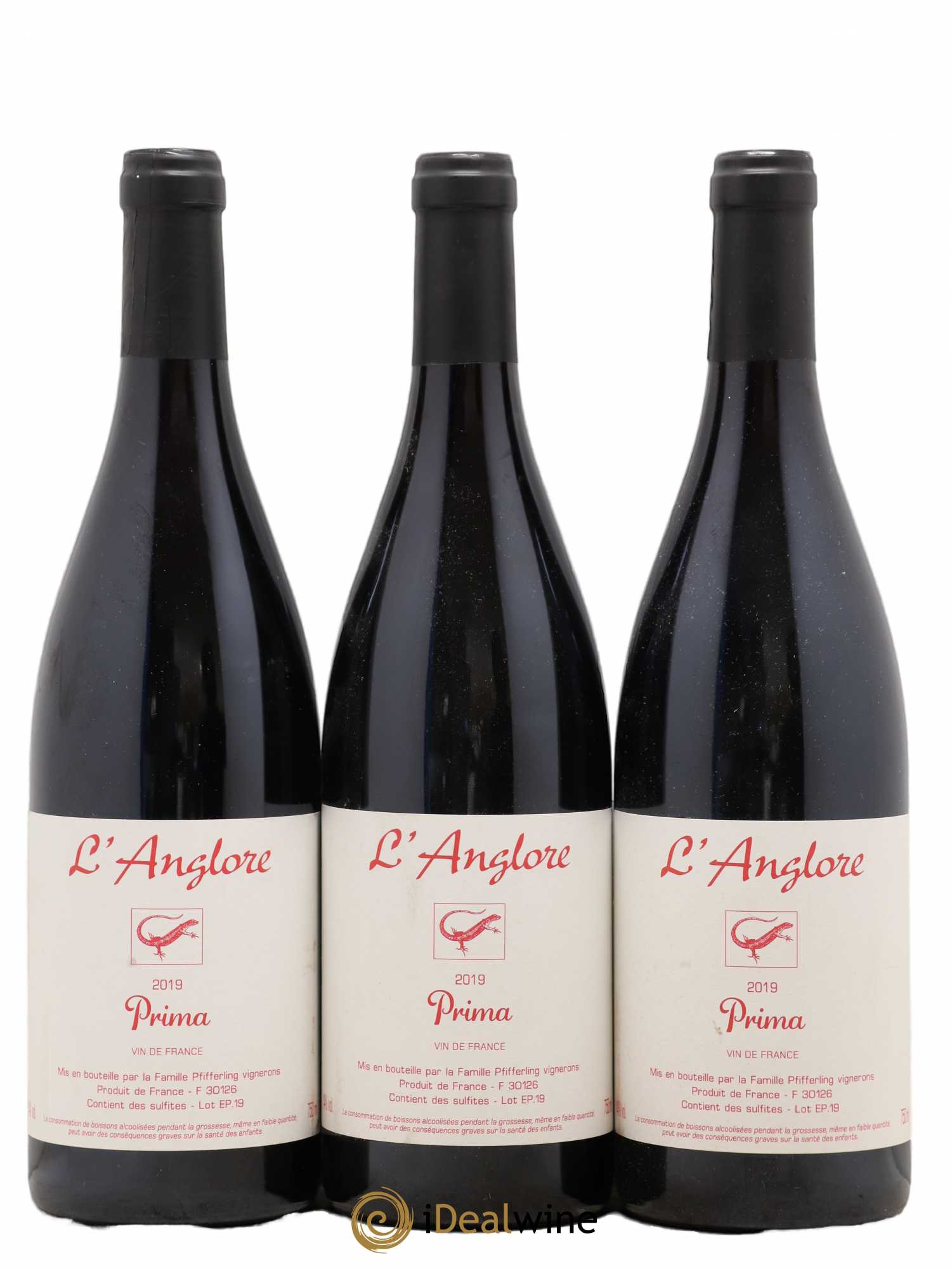 Vin de France Prima L'Anglore 2019 - Lot de 3 bouteilles - 0