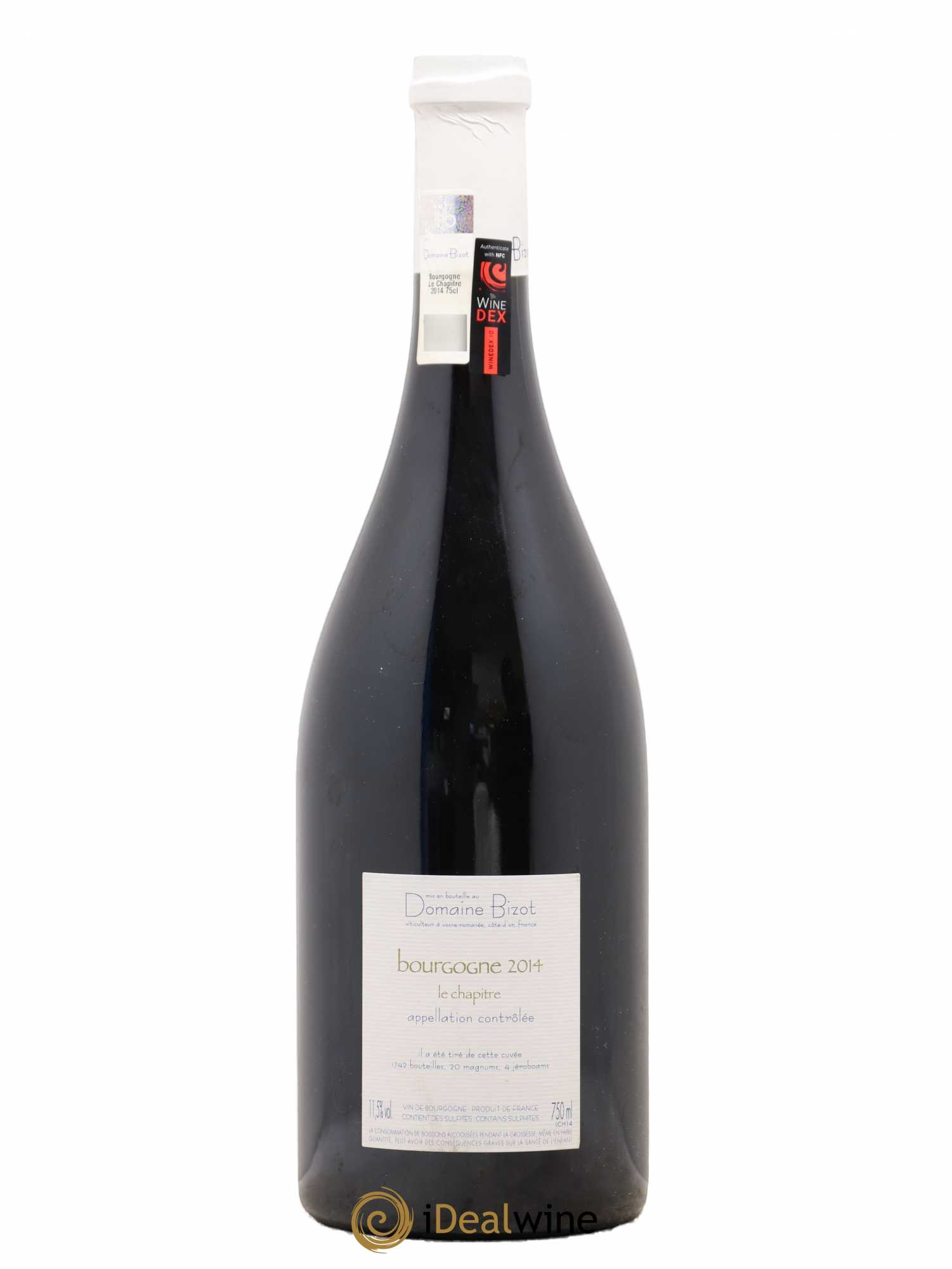 Bourgogne Le Chapitre Bizot (Domaine) 2014 - Lot de 1 bouteille - 1