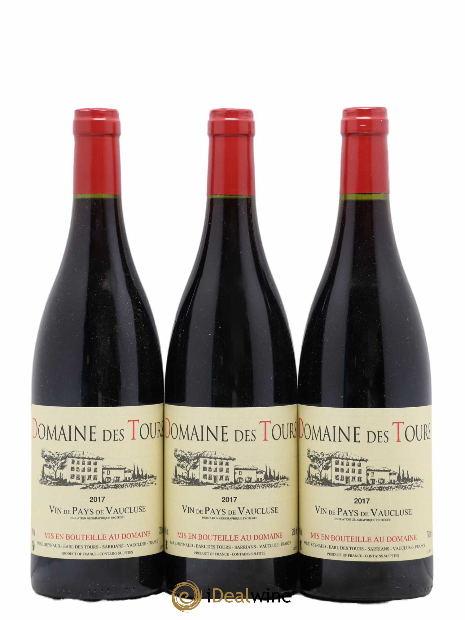Vaucluse (Vin de Pays de Vaucluse) Domaine des Tours Emmanuel Reynaud 2017 - Lot de 3 bouteilles - 0