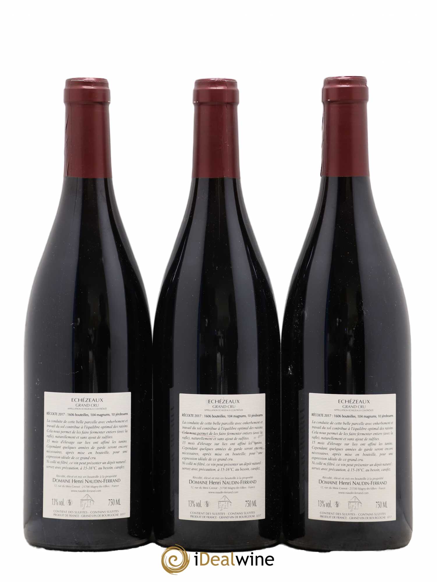 Echezeaux Grand Cru Naudin-Ferrand (Domaine) 2017 - Lot de 3 bouteilles - 1