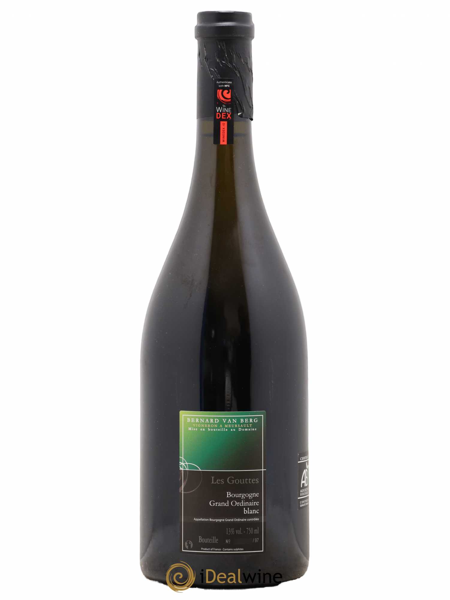 Bourgogne Grand Ordinaire Les Gouttes Van Berg 2010 - Posten von 1 Flasche - 1