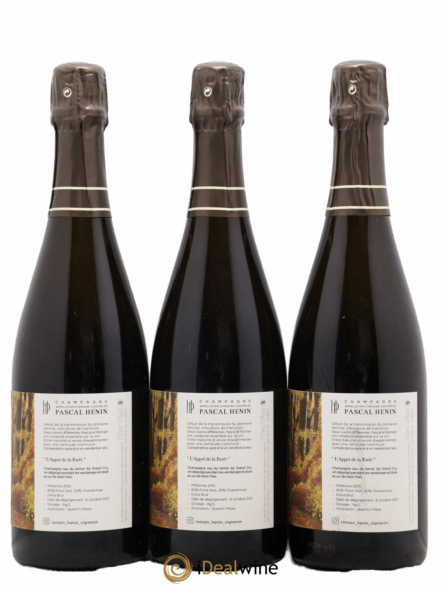 L'Appel de la Fôret Romain Henin 2015 - Lot de 3 bouteilles - 1
