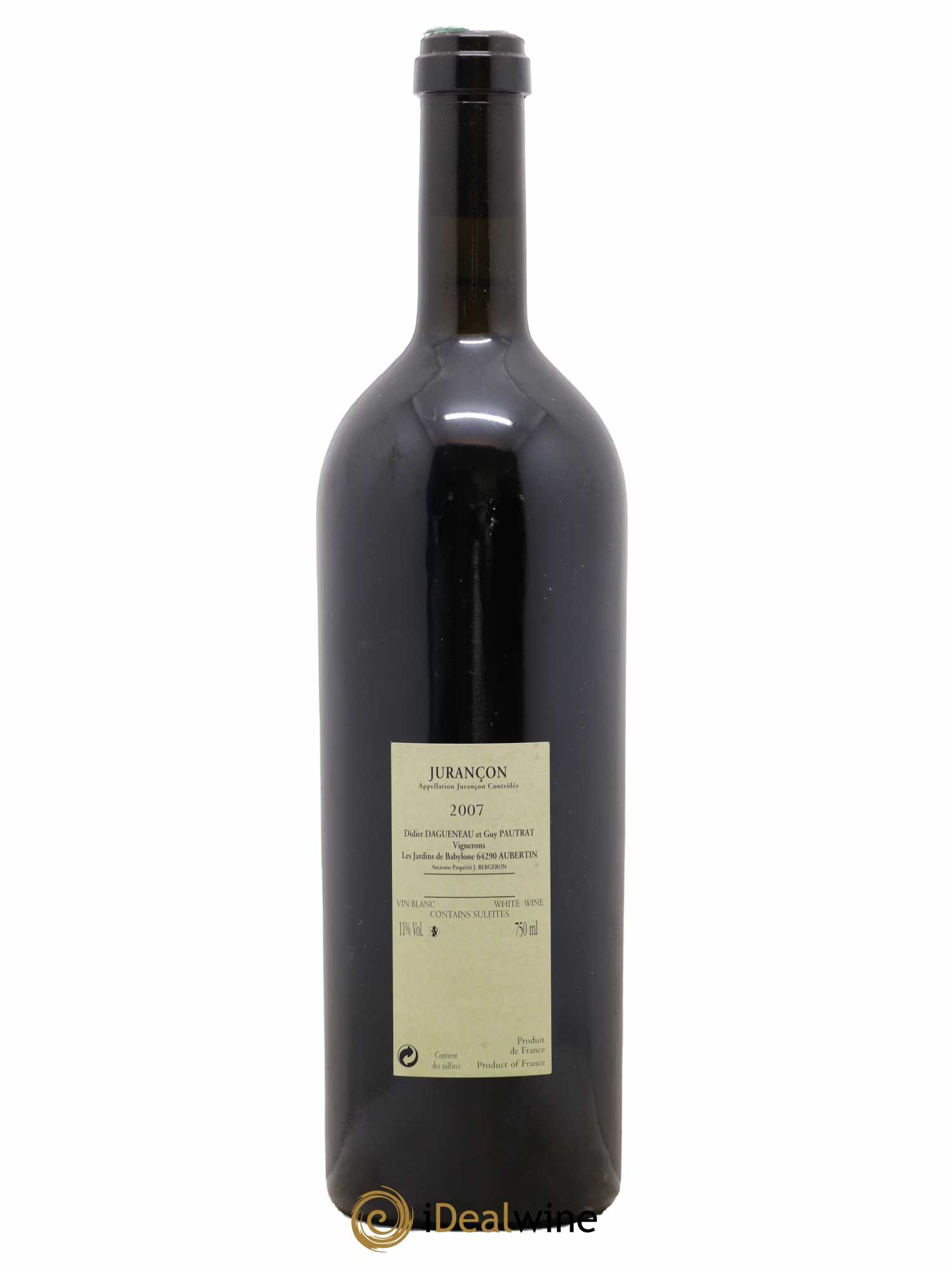 Jurançon Cuvée Ravaillac Les Jardins de Babylone Didier Dagueneau 2007 - Lotto di 1 bottiglia - 1