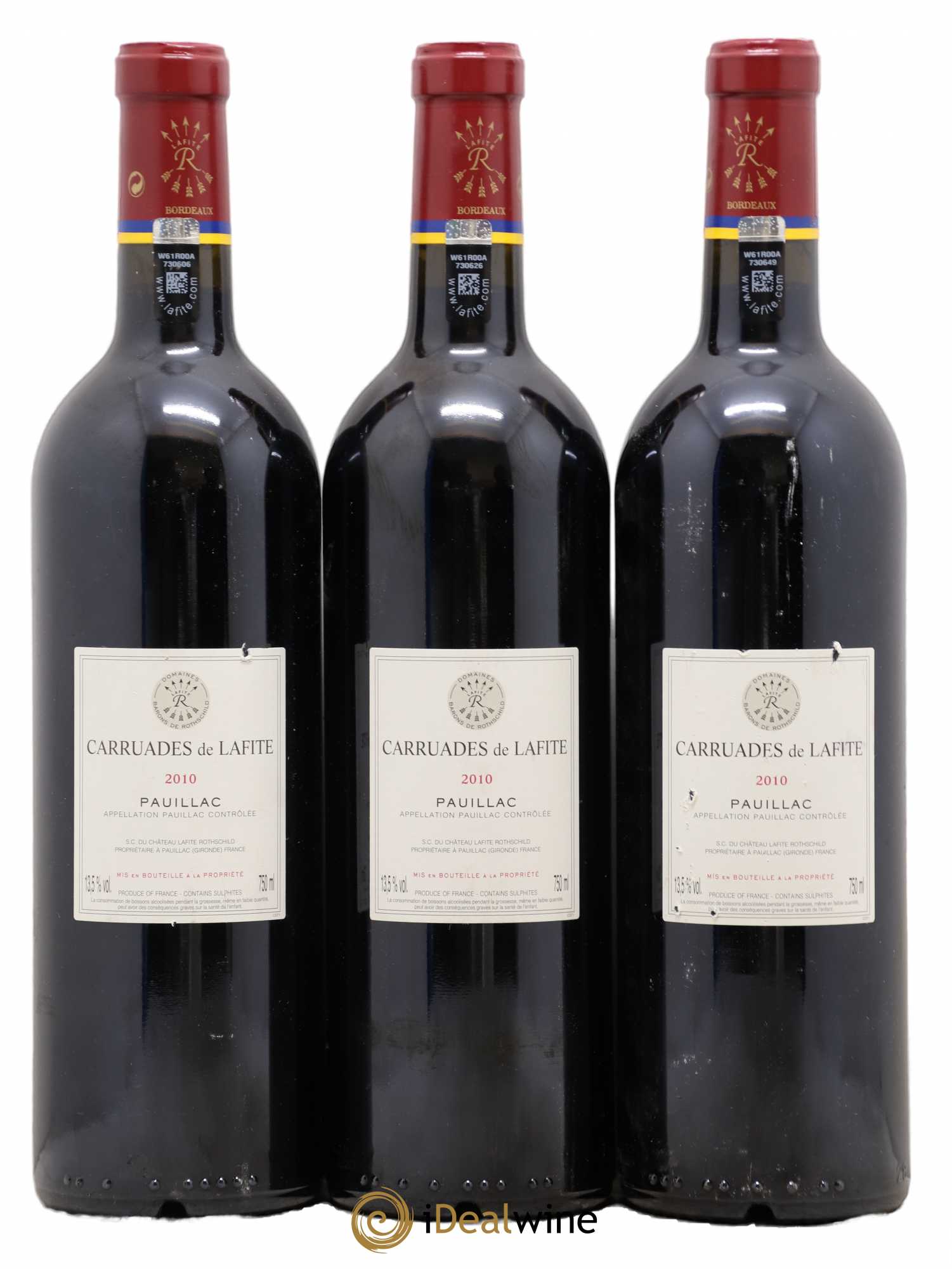 Carruades de Lafite Rothschild Second Vin 2010 - Lot de 3 bouteilles - 1