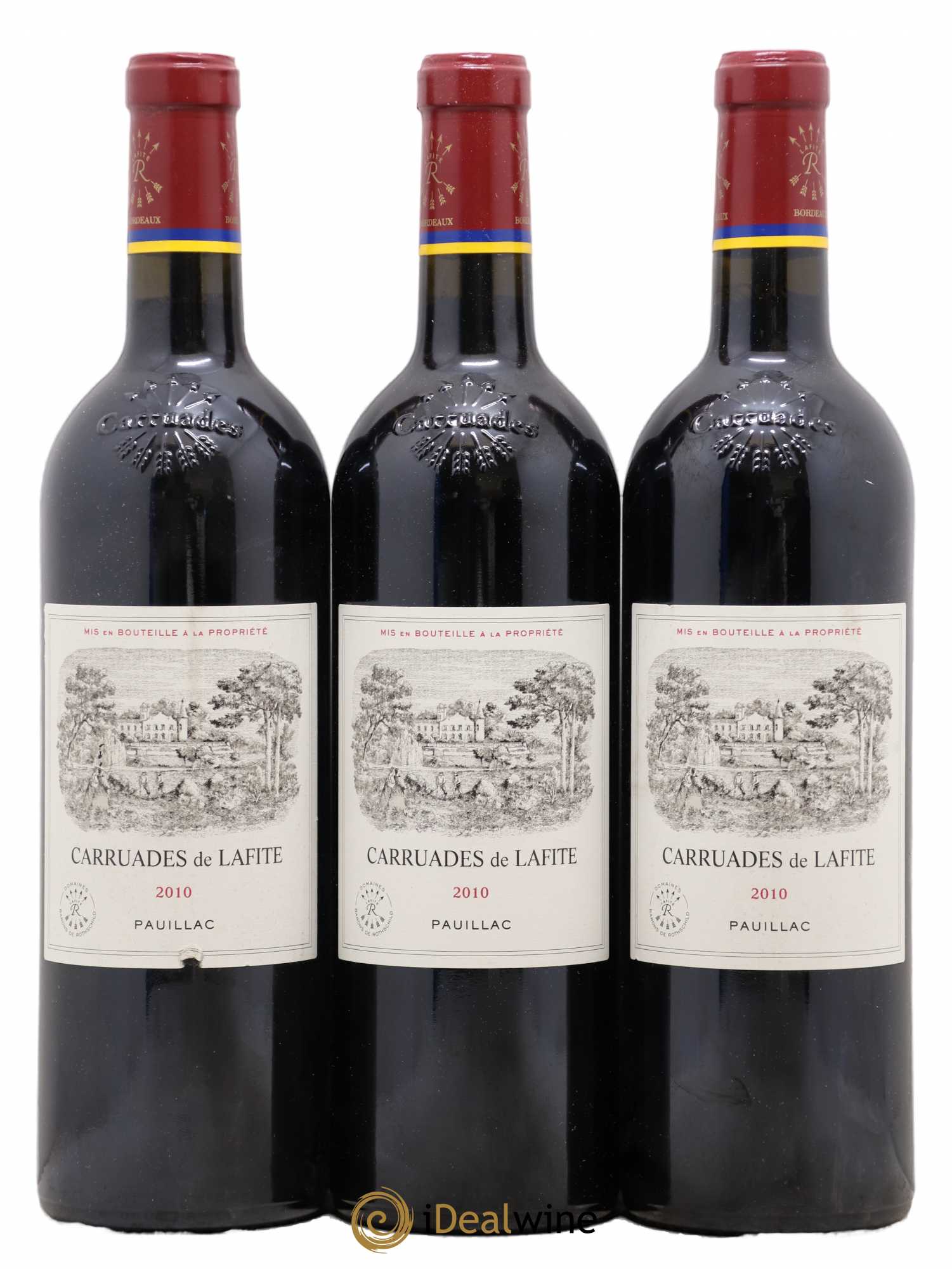 Carruades de Lafite Rothschild Second Vin 2010 - Lot de 3 bouteilles - 0