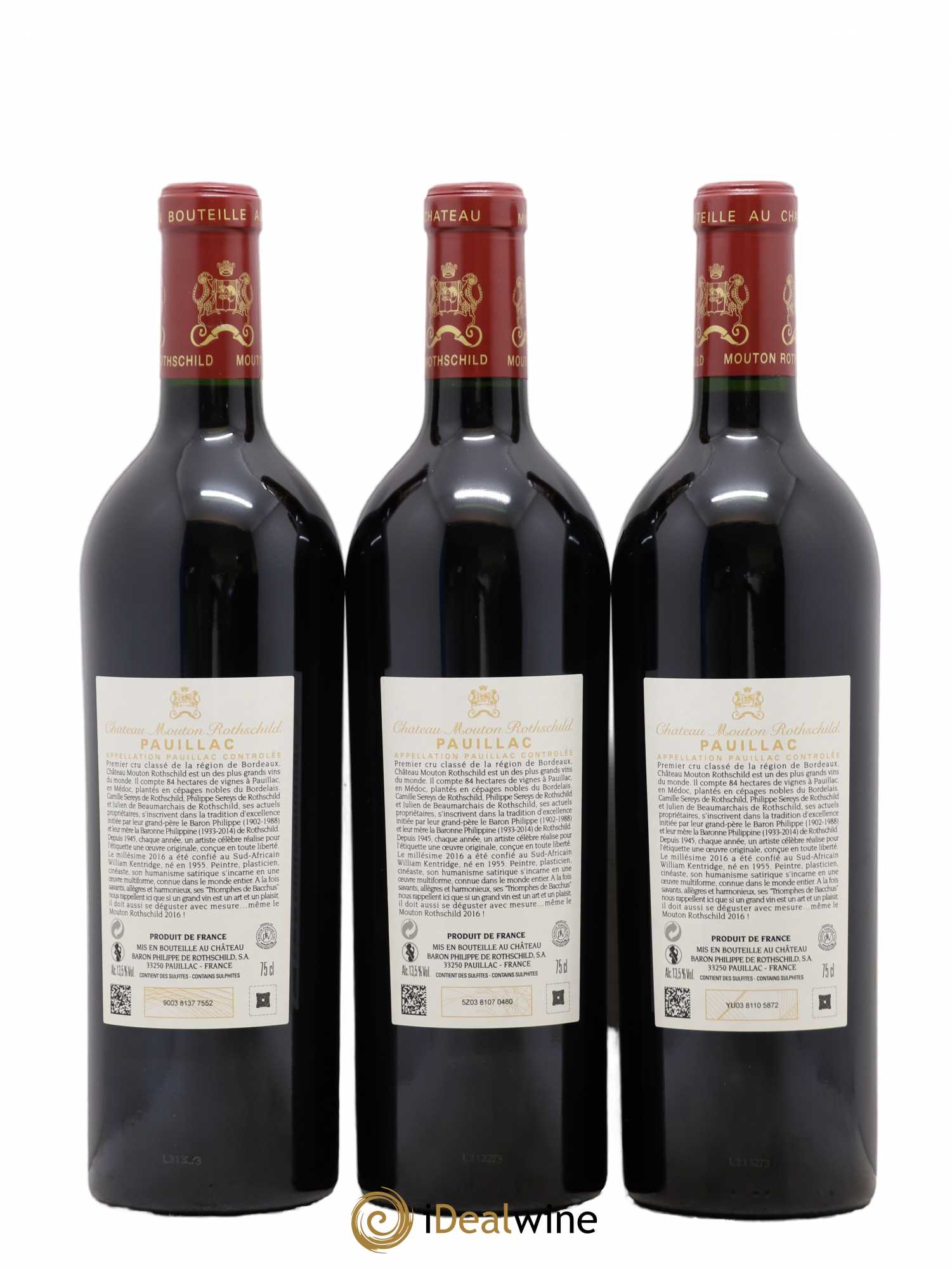 Château Mouton Rothschild 1er Grand Cru Classé 2016 - Lot de 6 bouteilles - 2