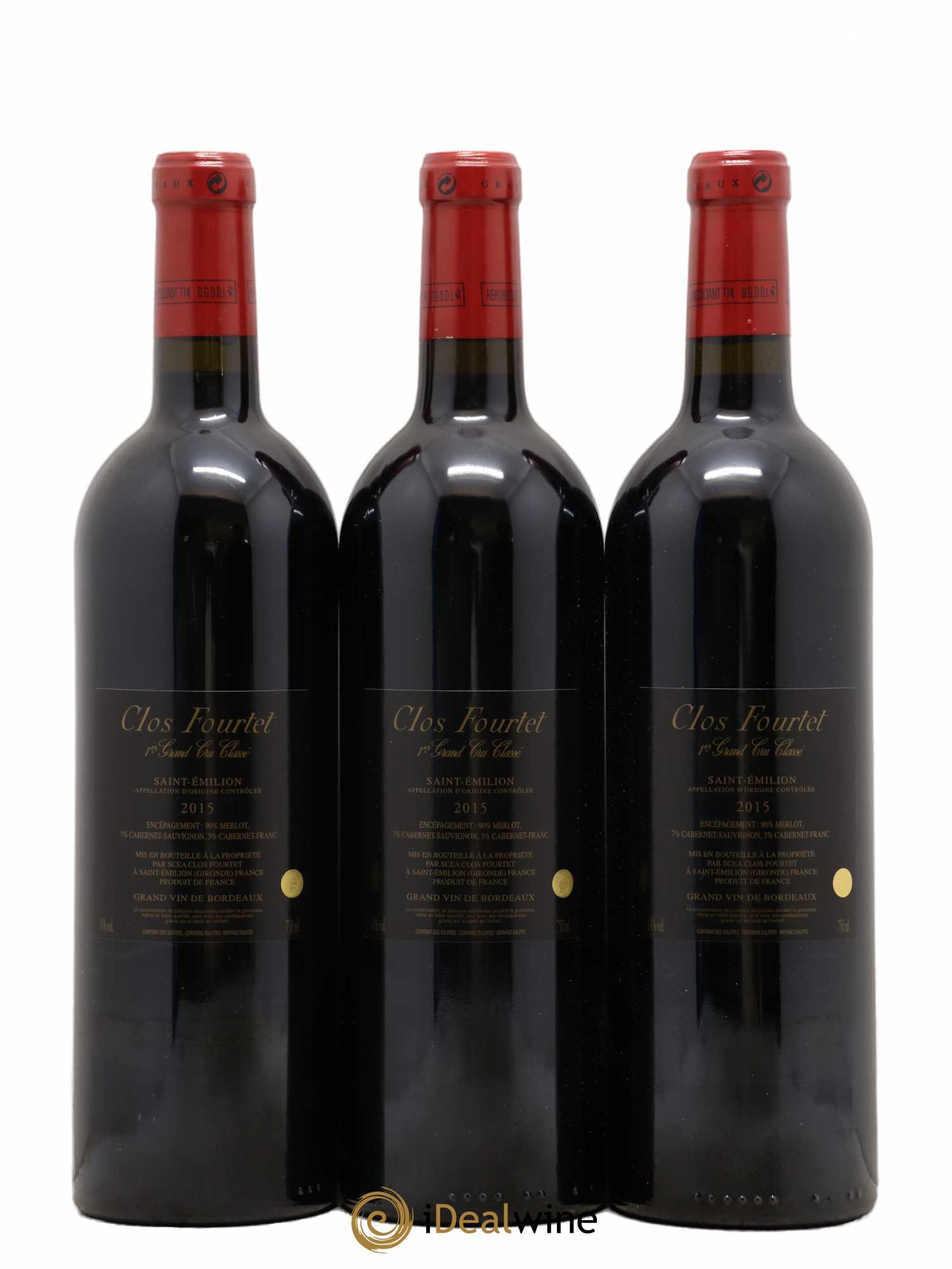 Clos Fourtet 1er Grand Cru Classé B 2015 - Lot de 6 bouteilles - 2
