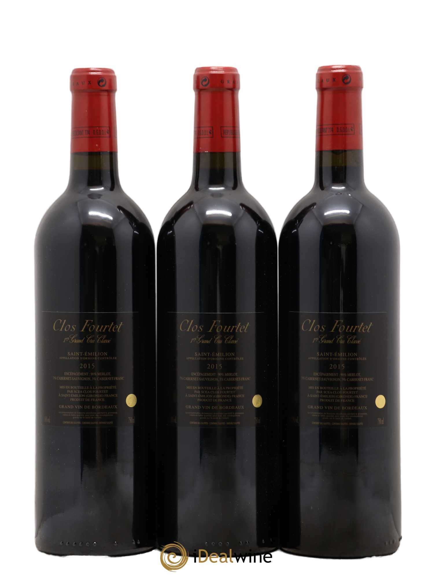 Clos Fourtet 1er Grand Cru Classé B 2015 - Lot de 6 bouteilles - 4