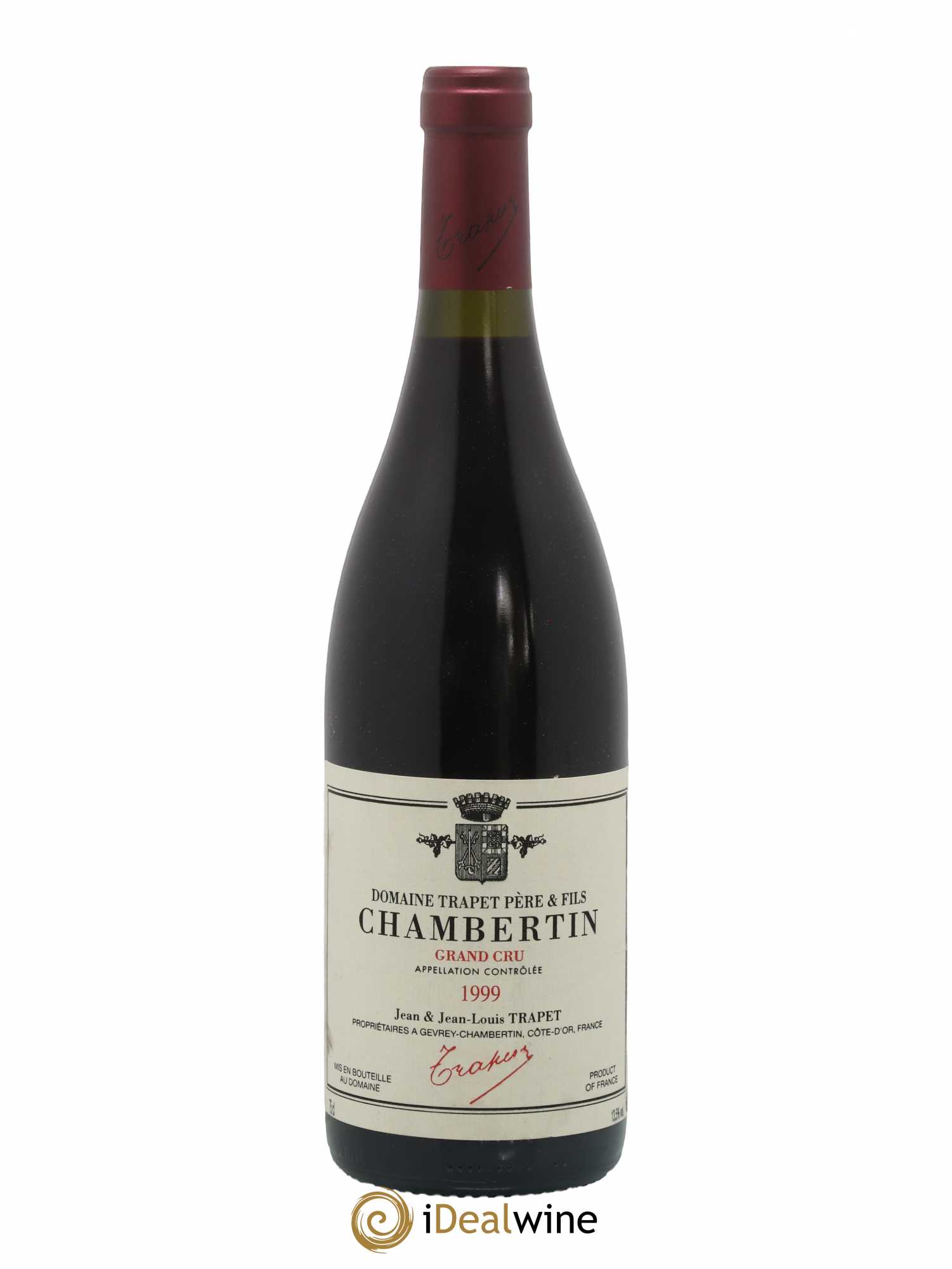 Chambertin Grand Cru Domaine Trapet 1999 - Lot de 1 bouteille - 0