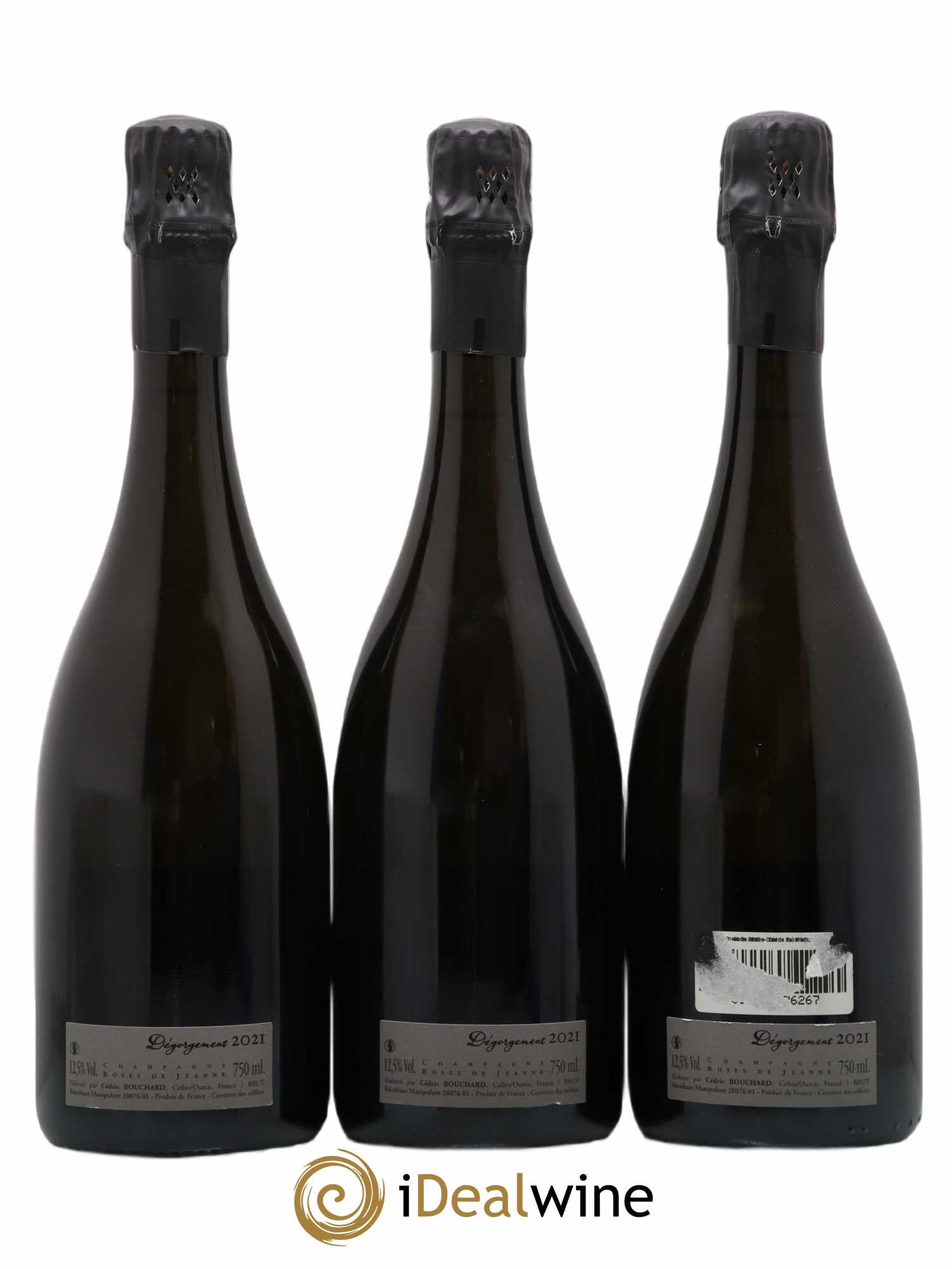 Roses de Jeanne Côte de Val Vilaine Blanc de Noirs Cédric Bouchard 2019 - Lot de 3 bouteilles - 1