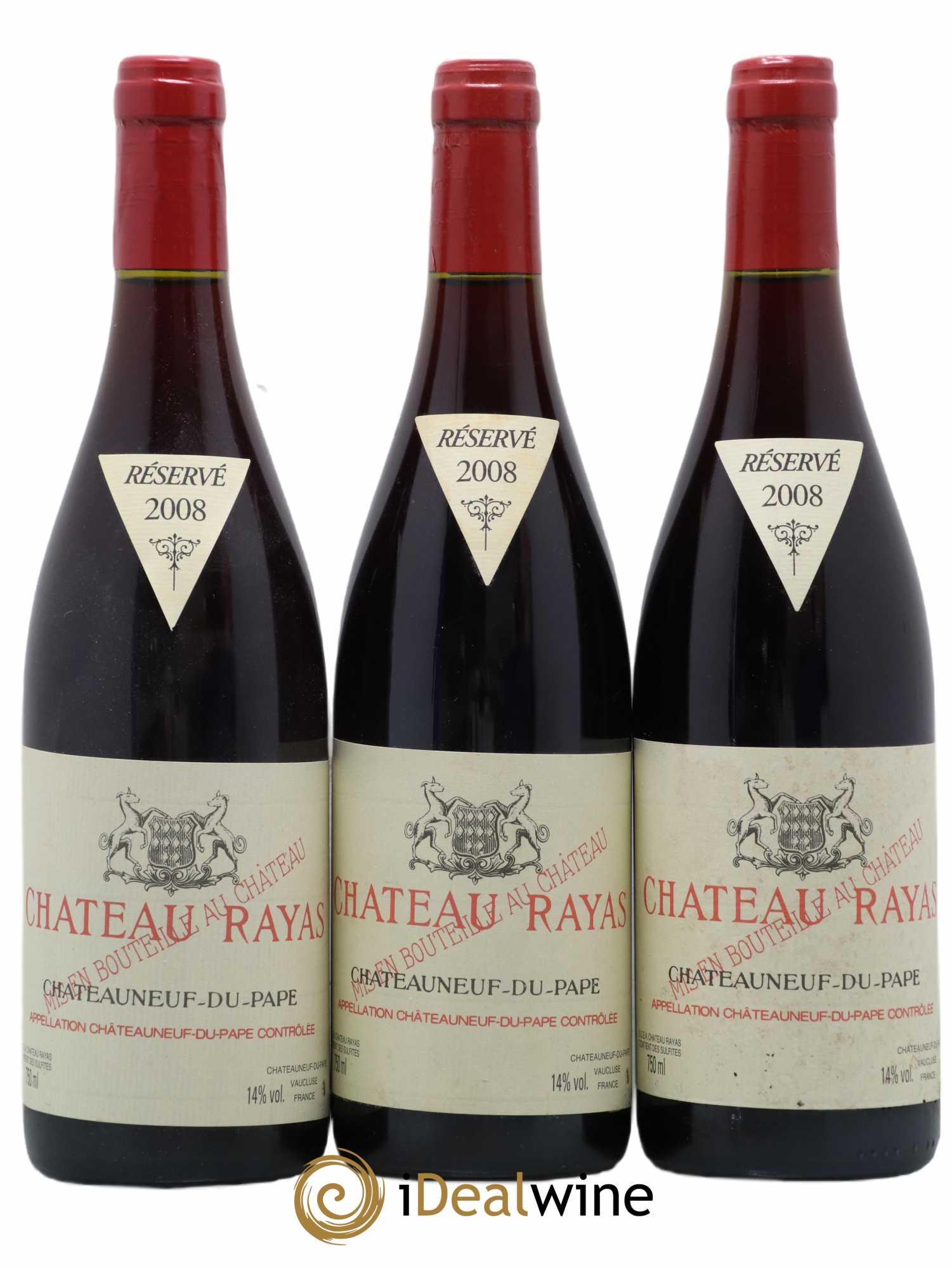 Châteauneuf-du-Pape Château Rayas Emmanuel Reynaud 2008 - Lot de 3 bouteilles - 0
