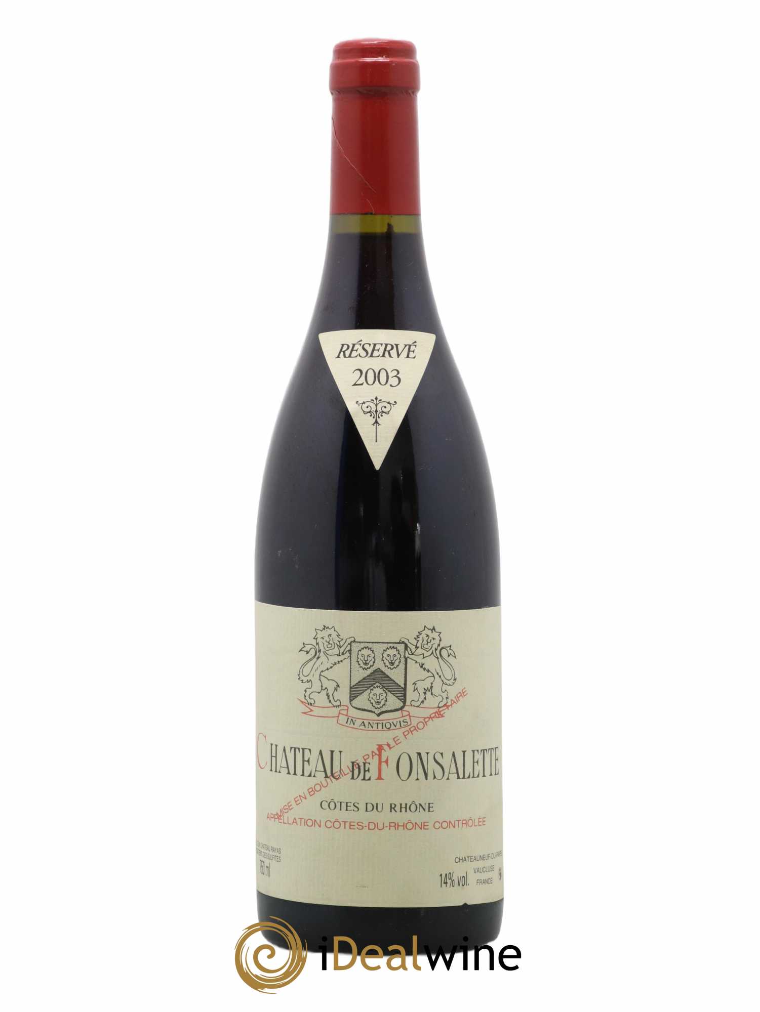 Côtes-du-Rhône Château de Fonsalette Emmanuel Reynaud 2003 - Lot de 1 bouteille - 0