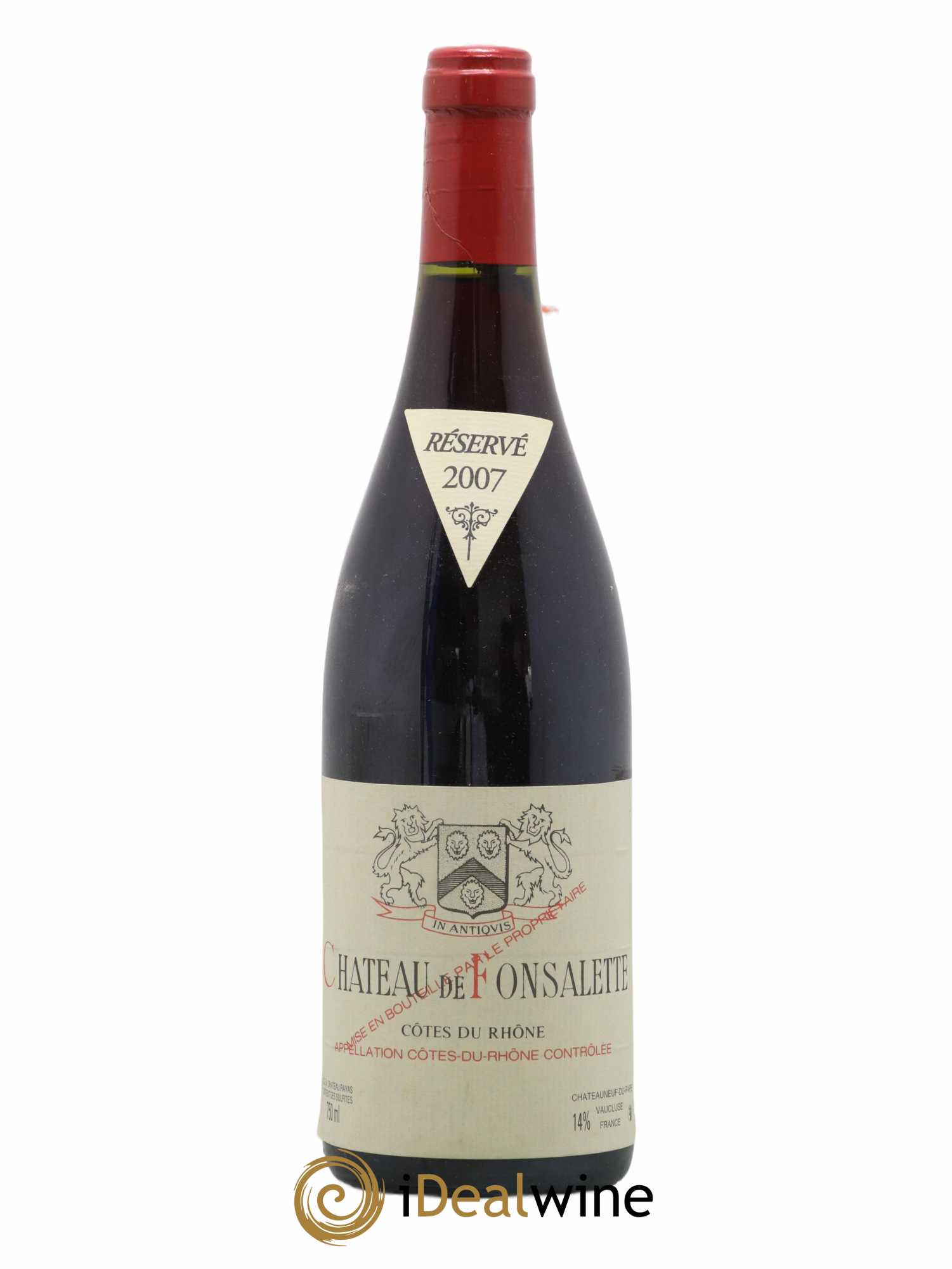 Côtes-du-Rhône Château de Fonsalette Emmanuel Reynaud 2007 - Lot de 1 bouteille - 0