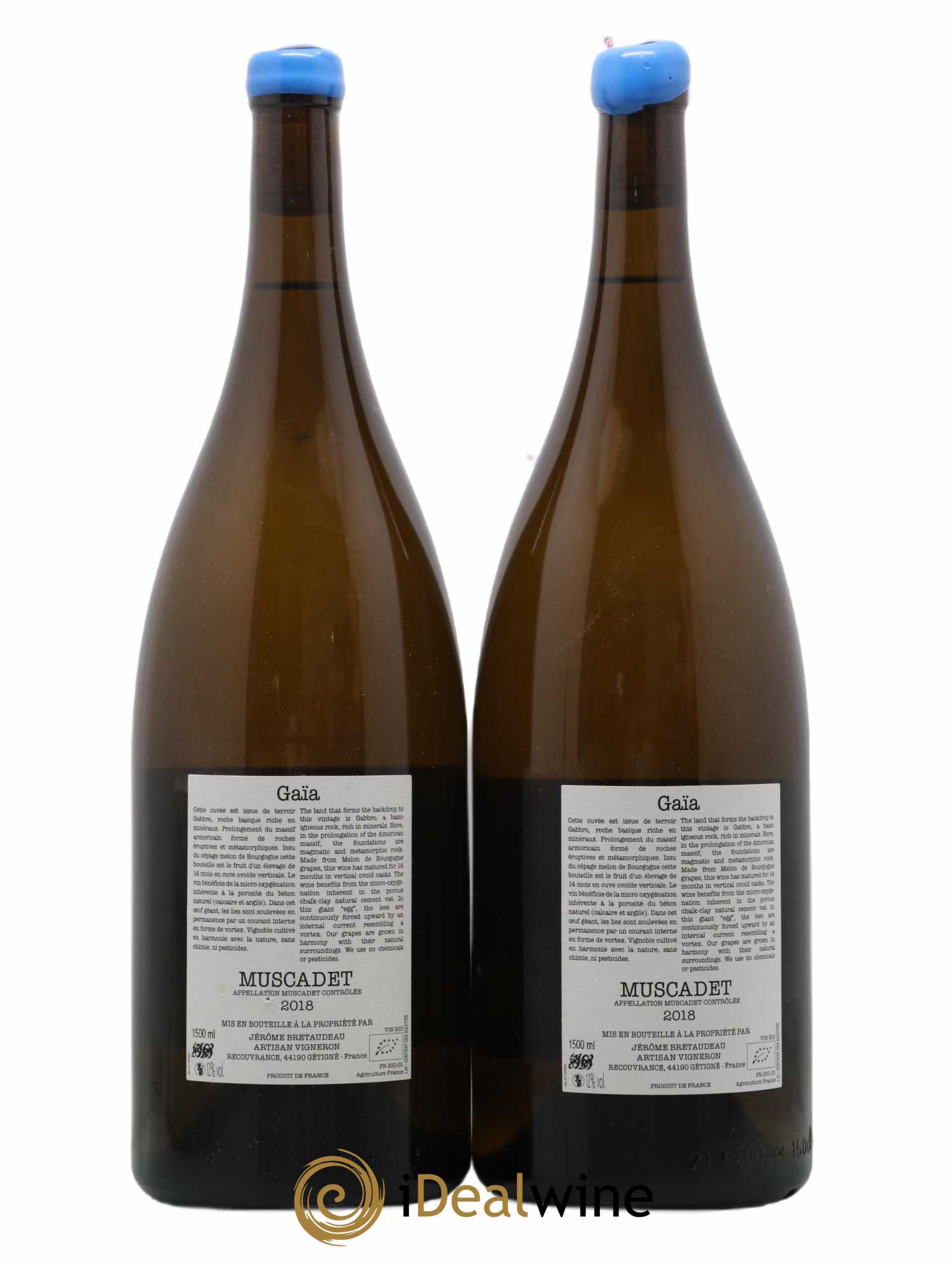 Muscadet-Sèvre-et-Maine Gaia Jérôme Bretaudeau - Domaine de Bellevue 2018 - Lot de 2 magnums - 1