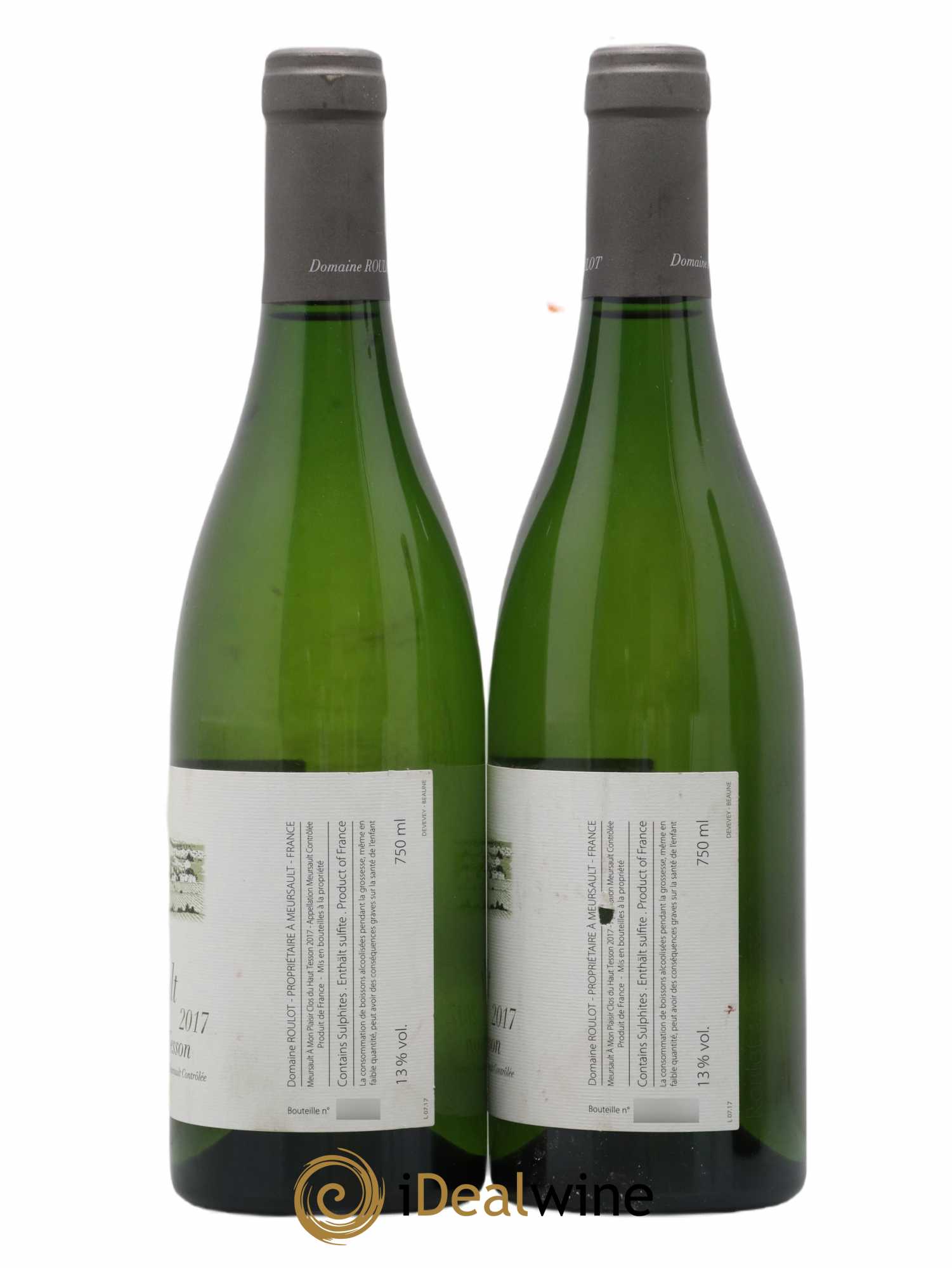 Meursault A mon plaisir Clos du Haut Tesson Roulot (Domaine) 2017 - Lot de 2 bouteilles - 1
