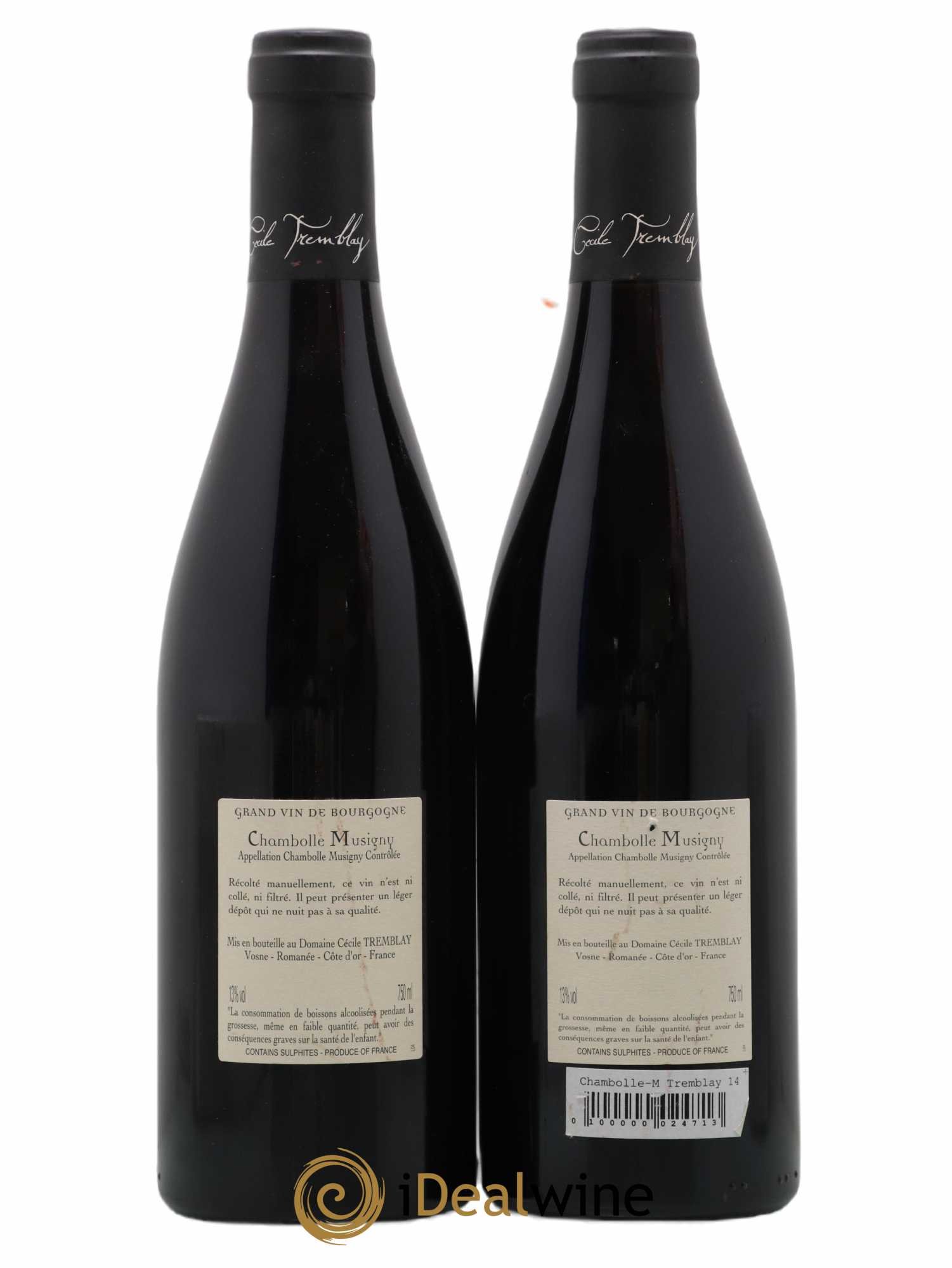 Chambolle-Musigny Les Cabottes Cécile Tremblay 2014 - Lot de 2 bouteilles - 1