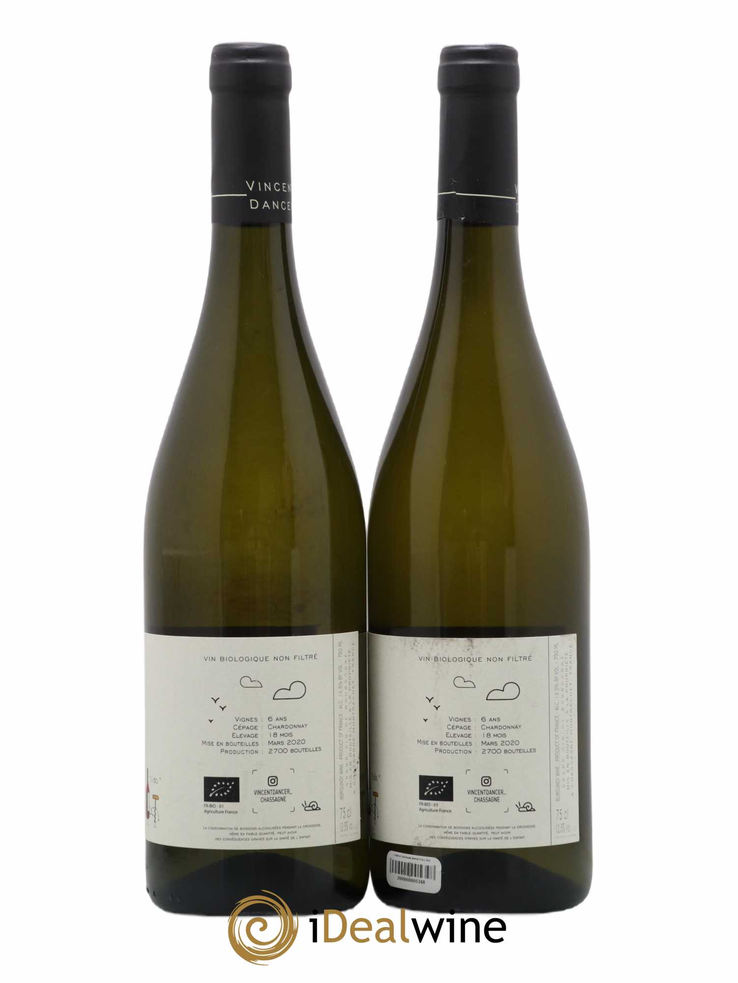 Chassagne-Montrachet 1er Cru Morgeot Vincent Dancer 2018 - Lot de 2 bouteilles - 1