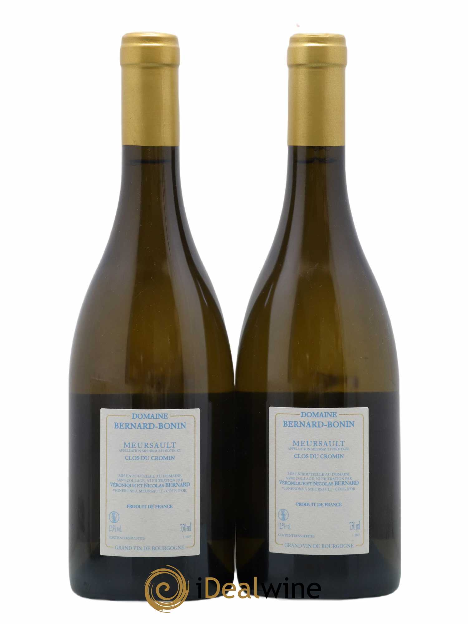 Meursault Clos du Cromin Bernard Bonin 2018 - Lot de 2 bouteilles - 1