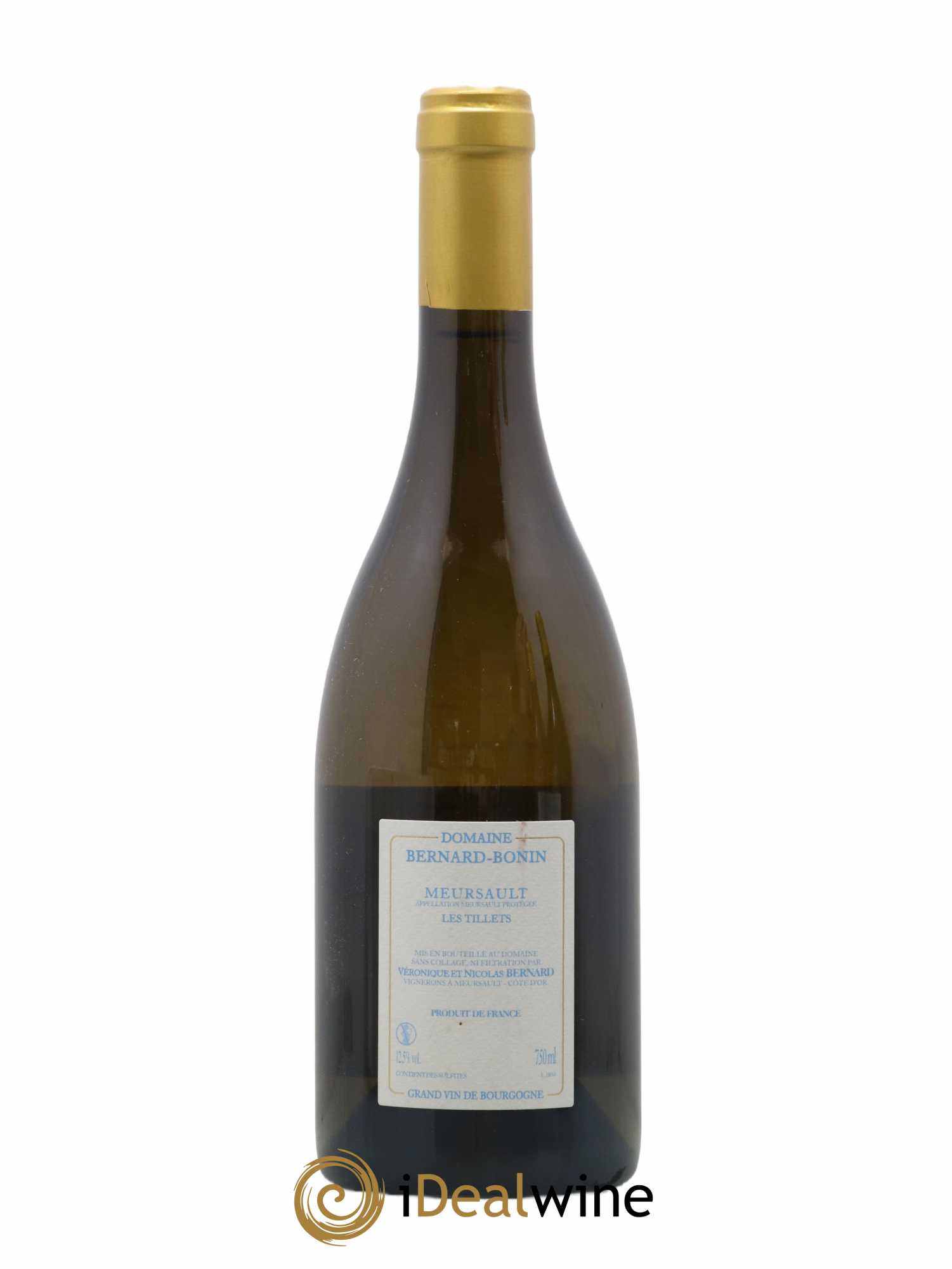 Meursault Les Tillets Bernard Bonin 2018 - Lot de 1 bouteille - 1
