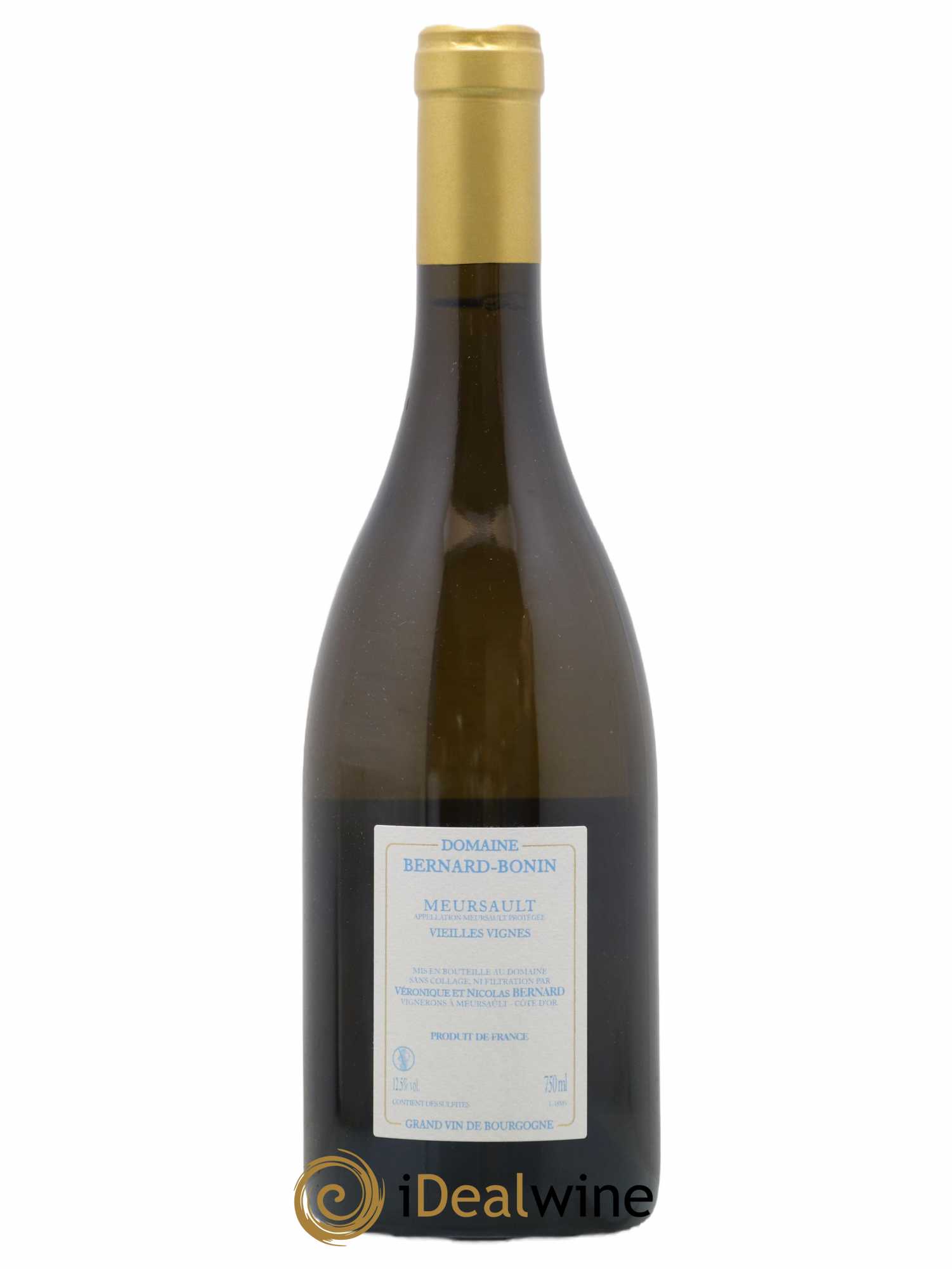 Meursault Vieilles Vignes Bernard Bonin 2018 - Lot de 1 bouteille - 1