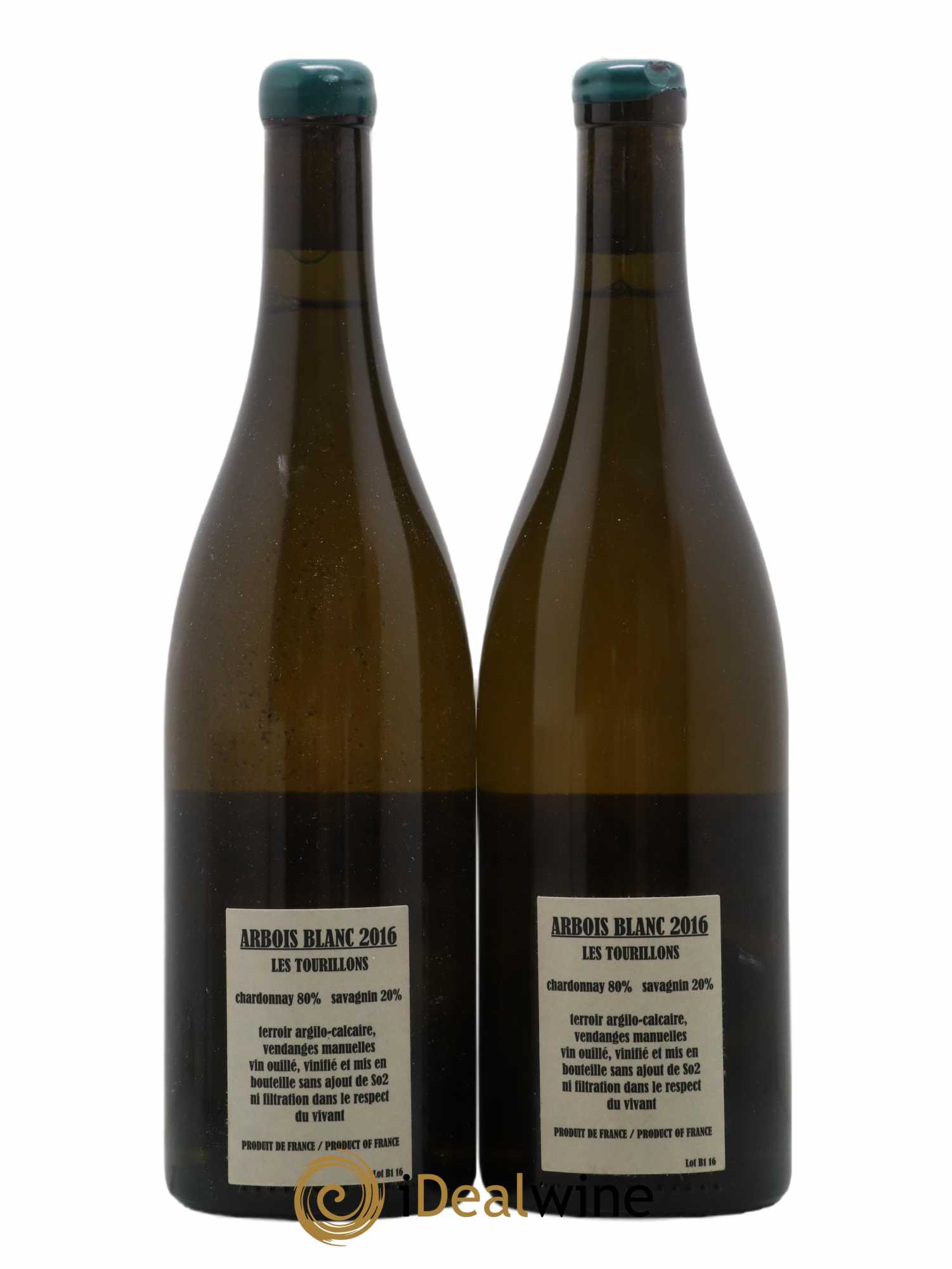 Arbois Chardonnay Savagnin Les Tourillons Adeline Houillon & Renaud Bruyère 2016 - Lot of 2 bottles - 1