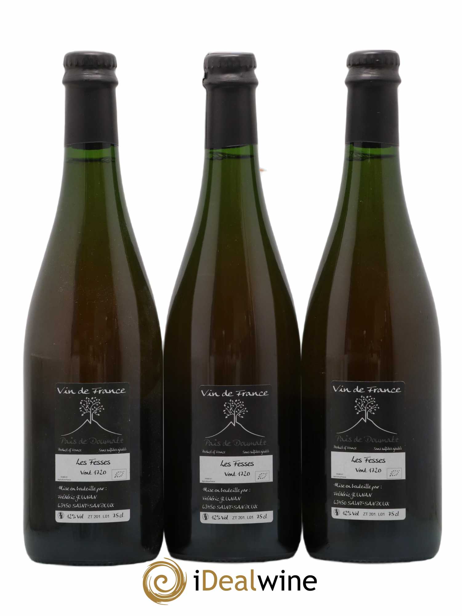 Vin de France Les Fesses Vignoble de l'Arbre Blanc 2017 - Lot de 3 bouteilles - 1