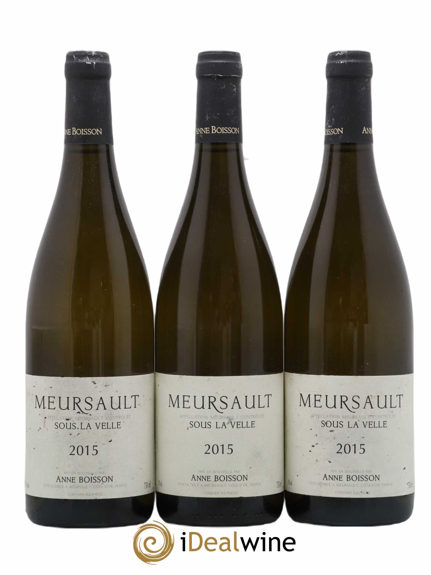 Meursault Sous la Velle Anne Boisson 2015 - Lot de 3 bouteilles - 0