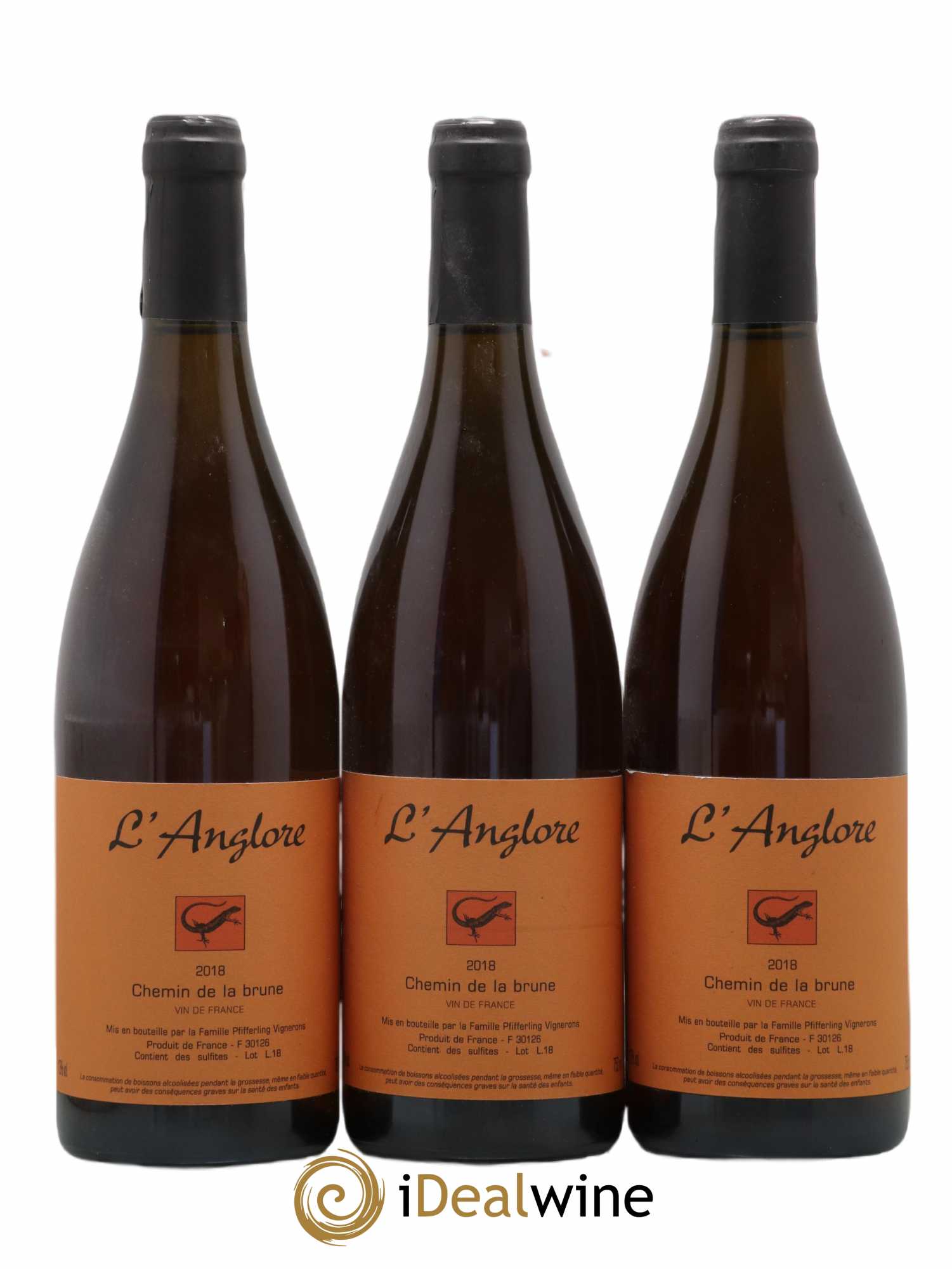 Vin de France Chemin de la brune L'Anglore 2018 - Lot de 3 bouteilles - 0
