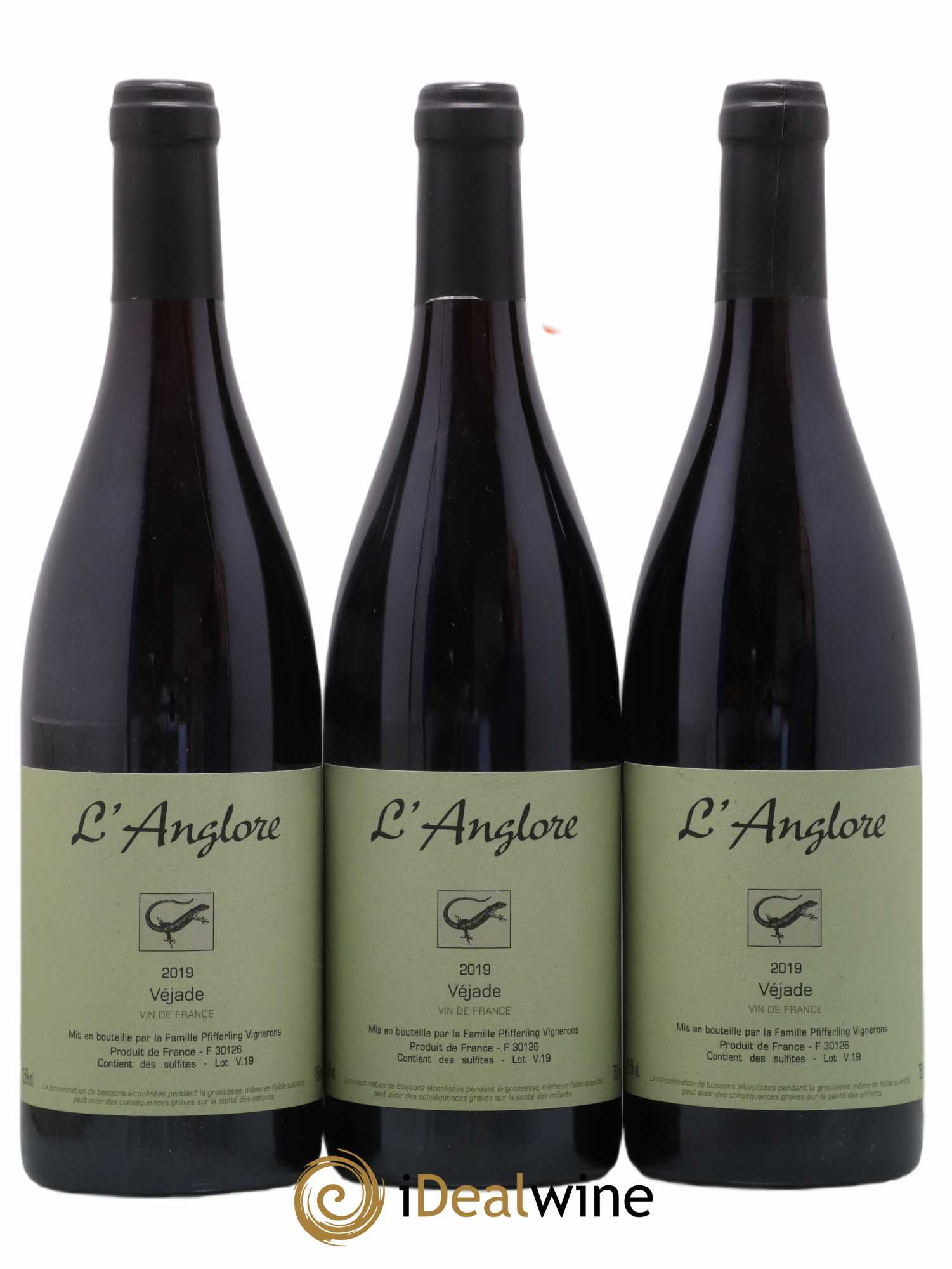 Vin de France Véjade L'Anglore 2019 - Lot de 3 bouteilles - 0