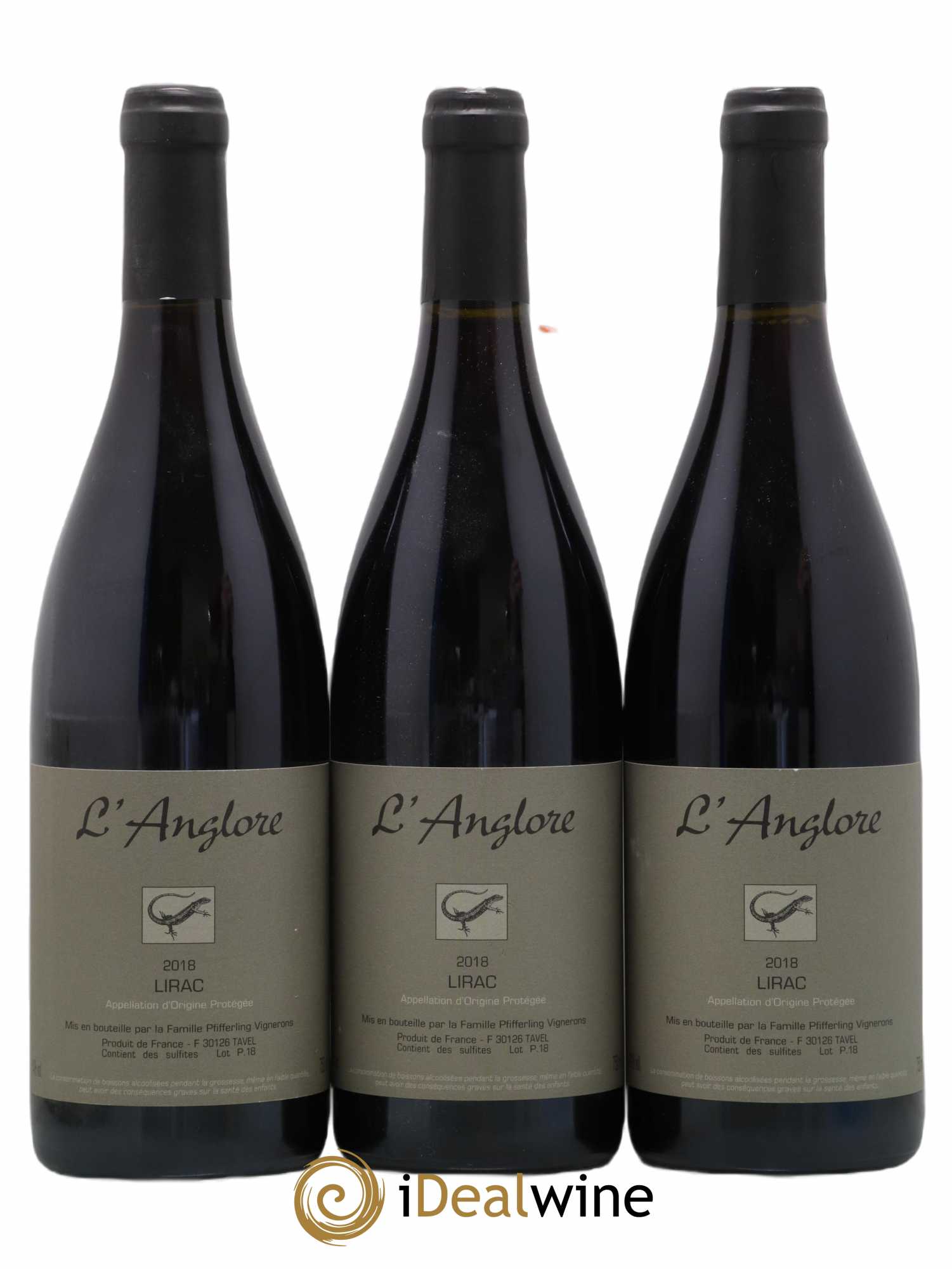 Lirac L'Anglore 2018 - Posten von 3 Flaschen - 0
